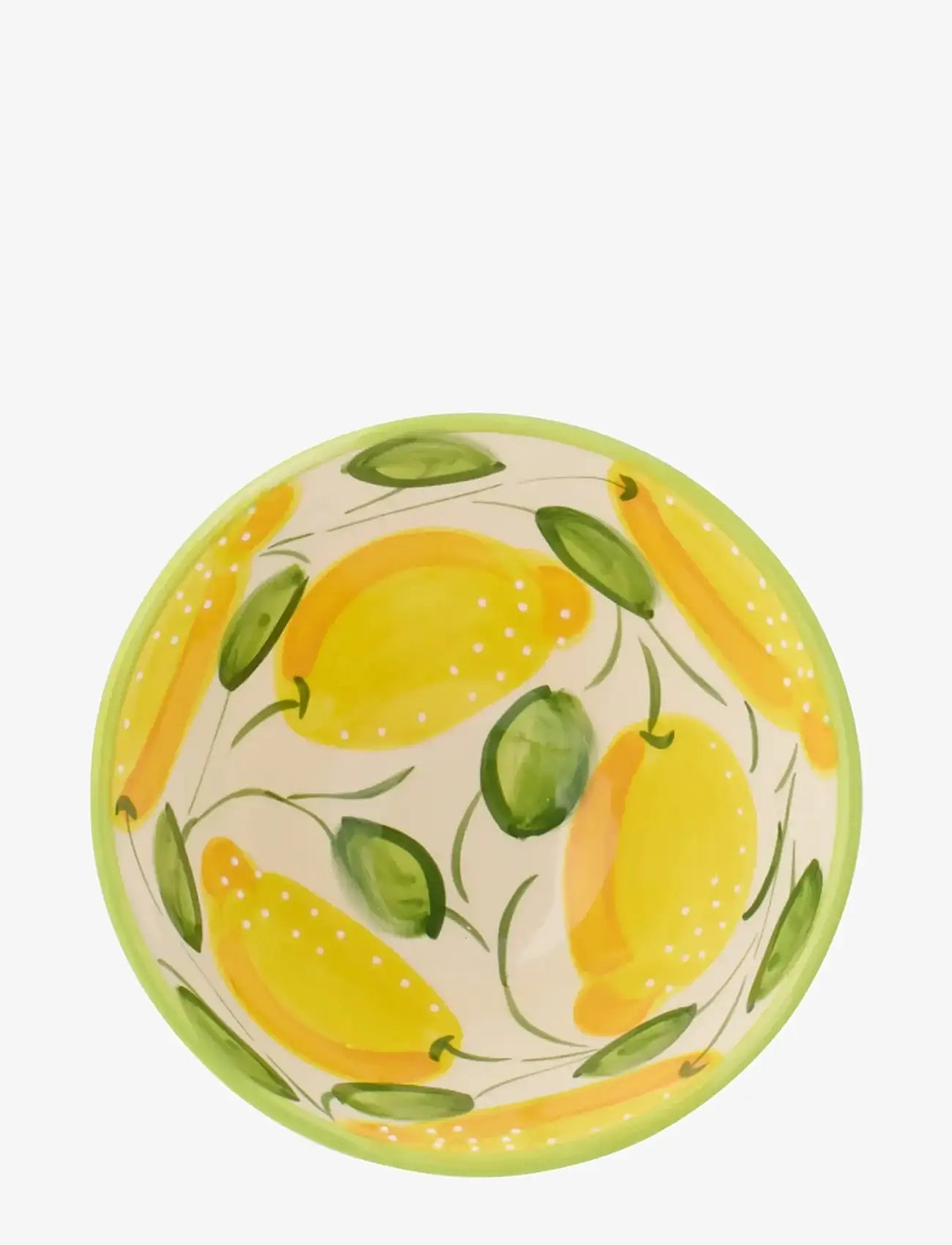 J-Line - BOWL LEMON CERAMIC YELL/GRN M - salad bowls - yellow - 2