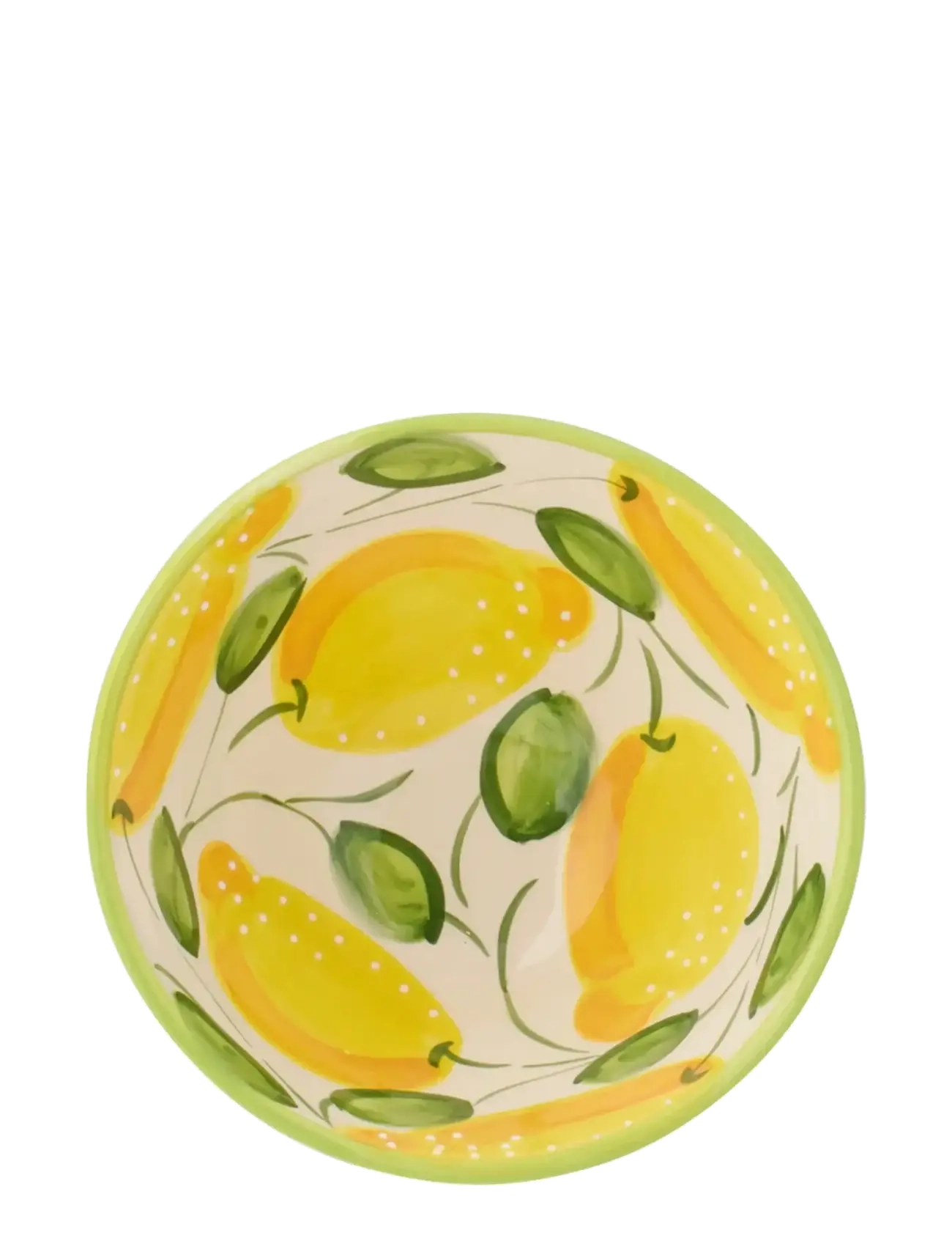 J-Line - BOWL LEMON CERAMIC YELL/GRN M - salad bowls - yellow - 2