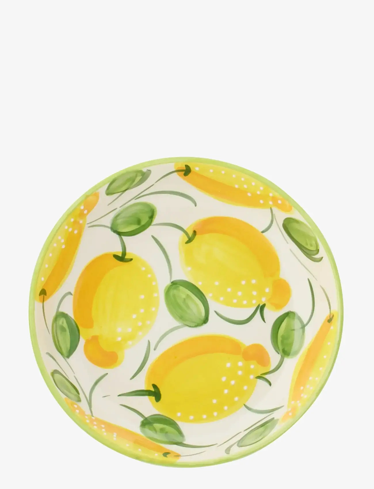 J-Line - PLAT DEEP LEMON CERAM YELL/GRN - serveringsskåle - yellow - 2