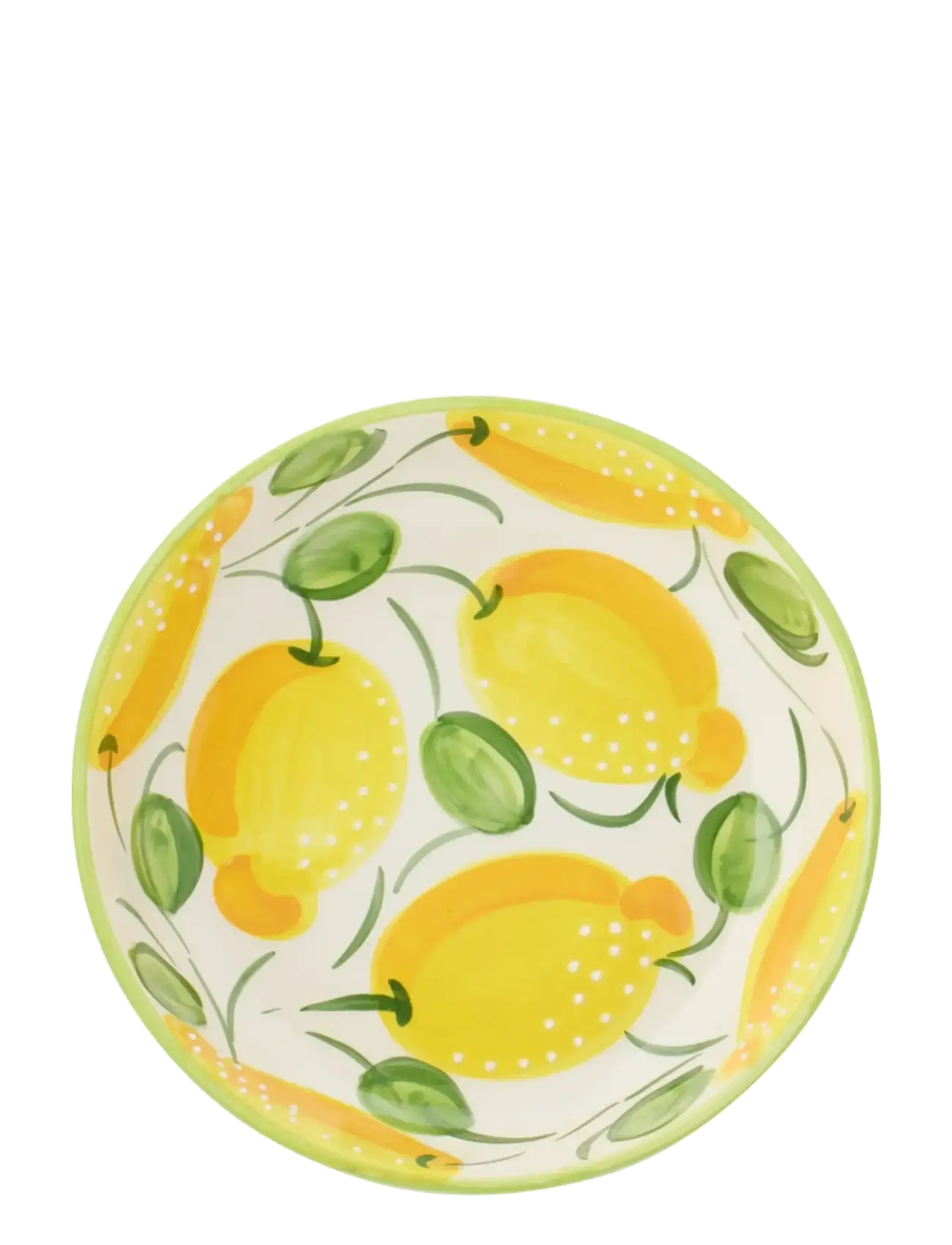J-Line - PLAT DEEP LEMON CERAM YELL/GRN - serving bowls - yellow - 2