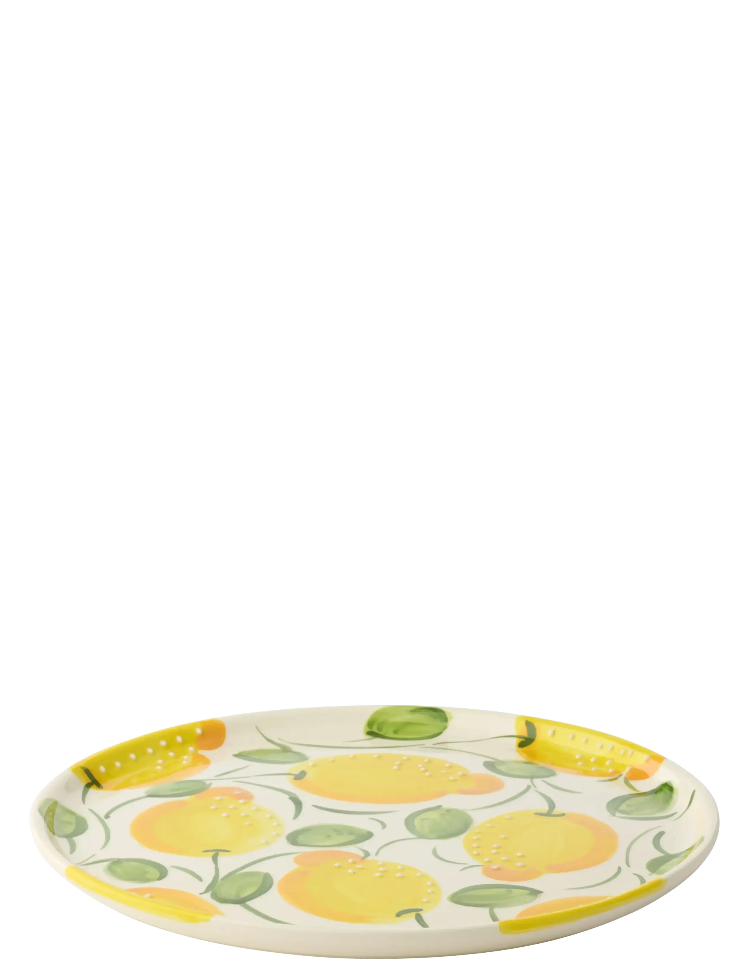 J-Line PLATE LEMON CERAMIC YELL/GRN - Nyheter - YELLOW / yellow