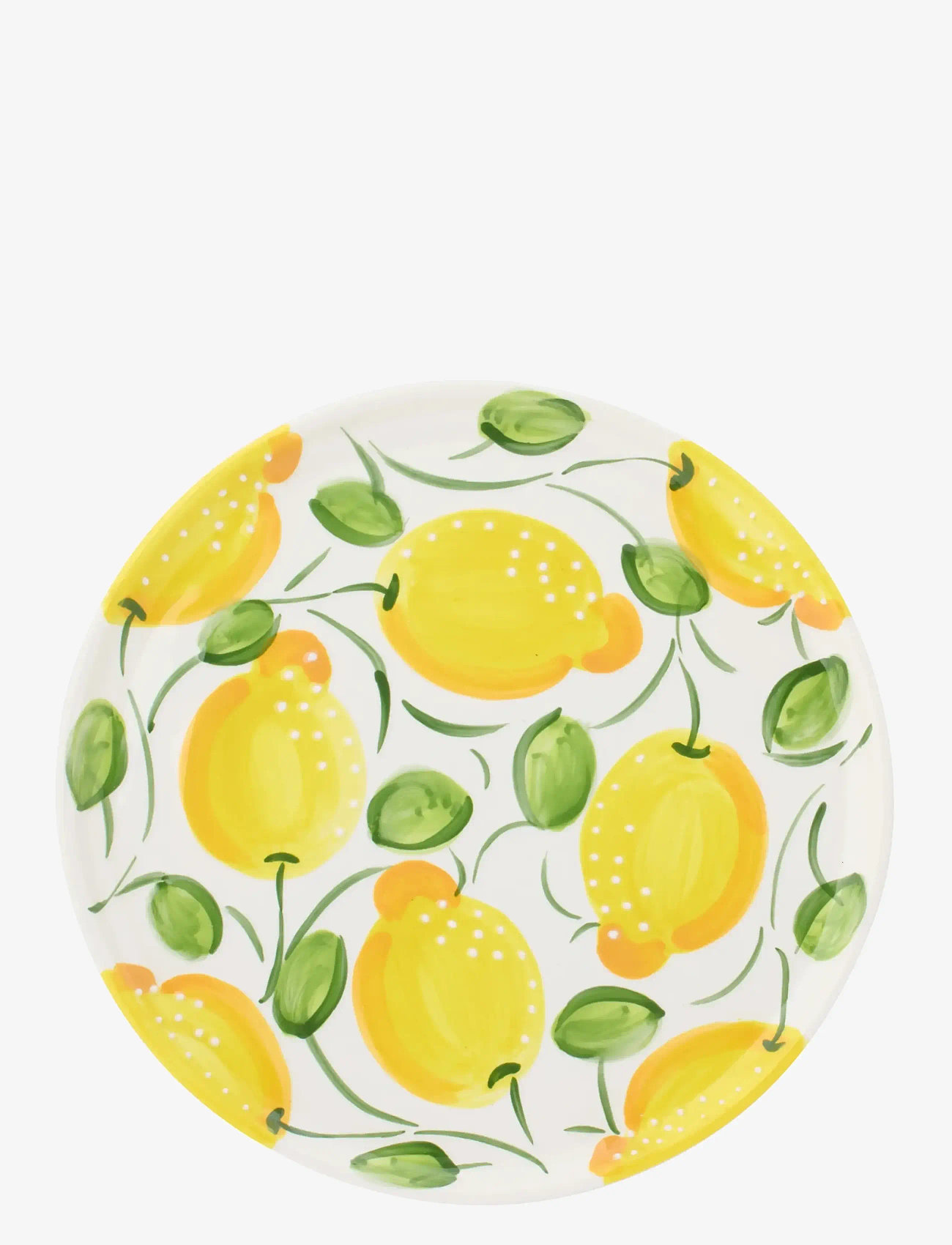 J-Line - PLATE LEMON CERAMIC YELL/GRN - dinner plates - yellow - 2