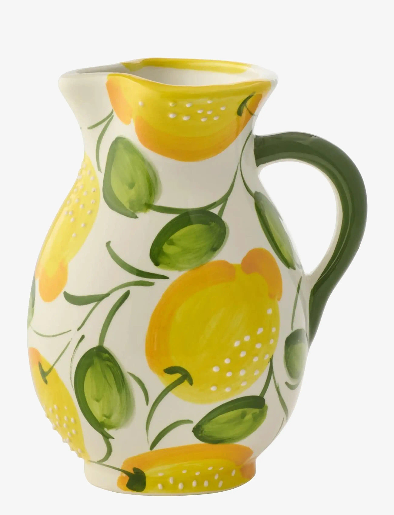J-Line - PITCHER LEMON CERAMIC YELL/GRN - Ūdens karafes - yellow - 1