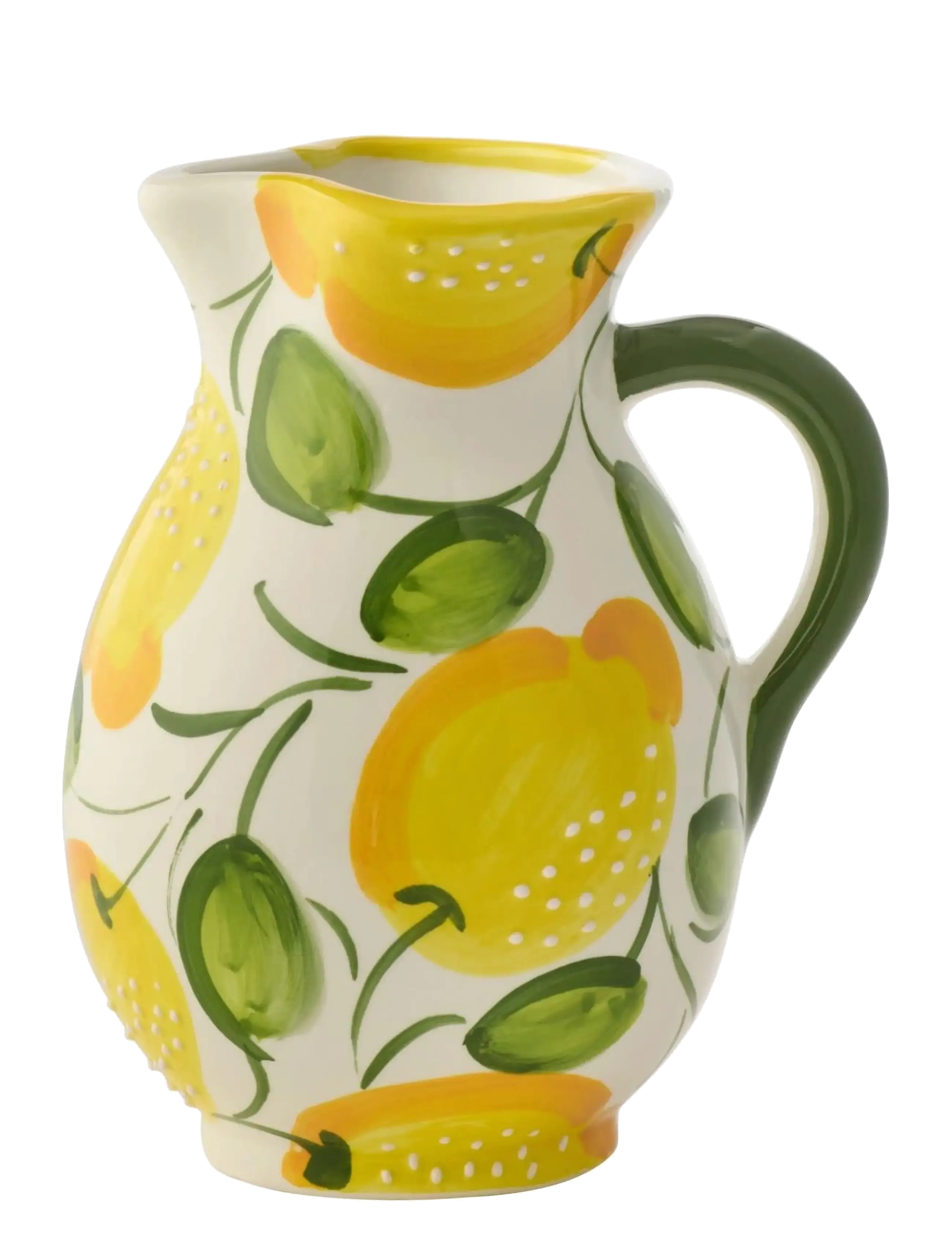 J-Line PITCHER LEMON CERAMIC YELL/GRN - Nyheter - YELLOW / yellow