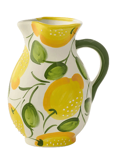 J-Line PITCHER LEMON CERAMIC YELL/GRN - Karaffen & Kannen - YELLOW / yellow