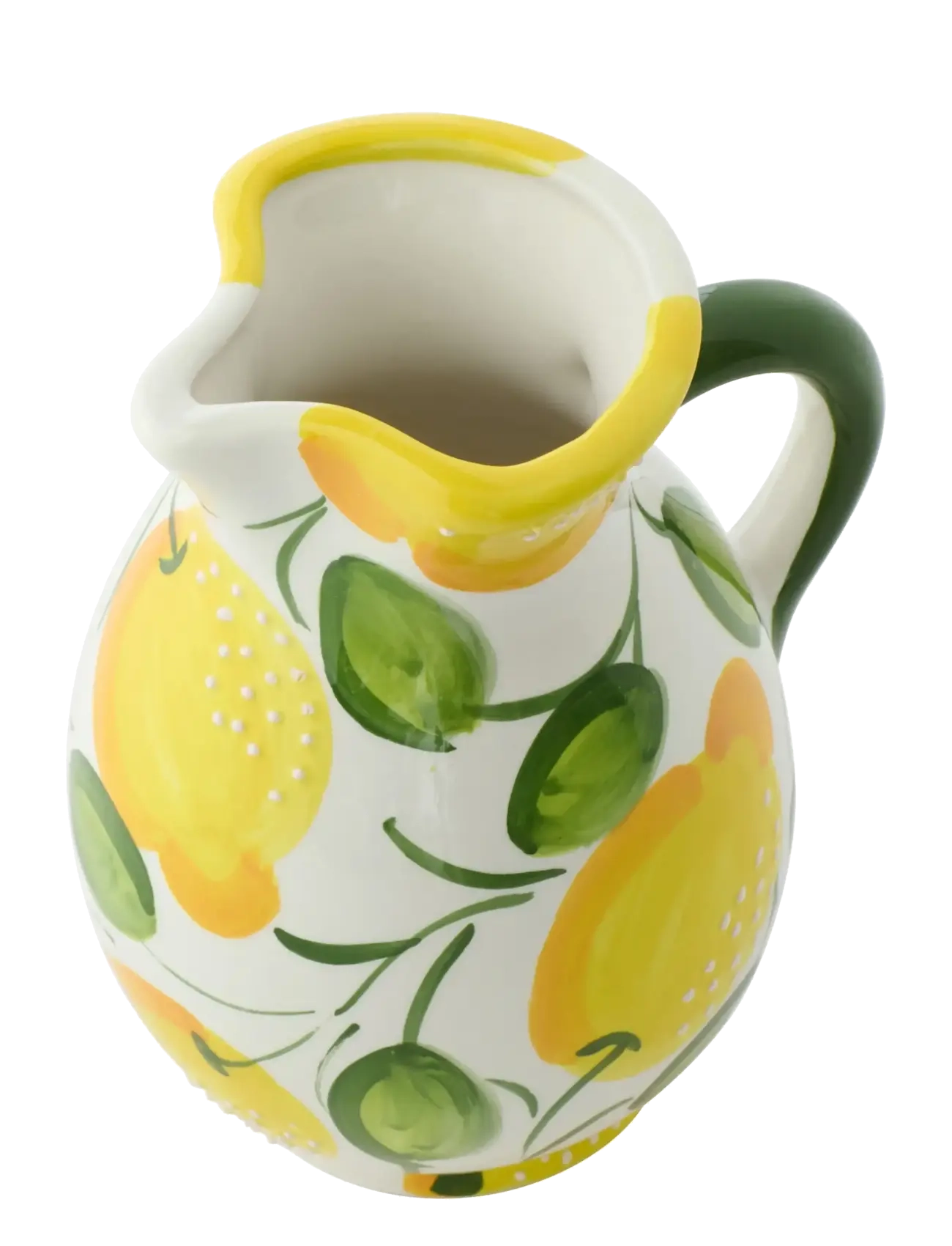 J-Line - PITCHER LEMON CERAMIC YELL/GRN - water carafes - yellow - 2