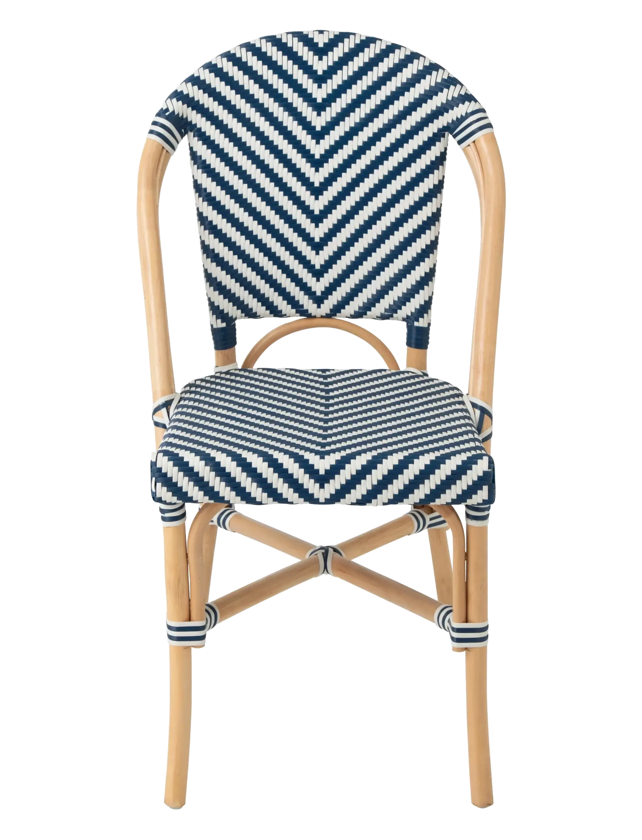 J-Line - S/2 DINING CHAIR GEO RATTAN BL/WH - stolar - blue - 2