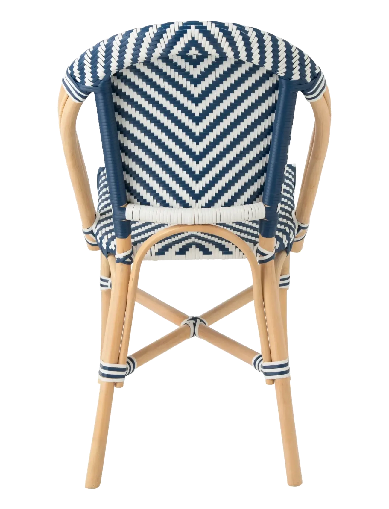 J-Line - S/2 DINING CHAIR GEO RATTAN BL/WH - stolar - blue - 4