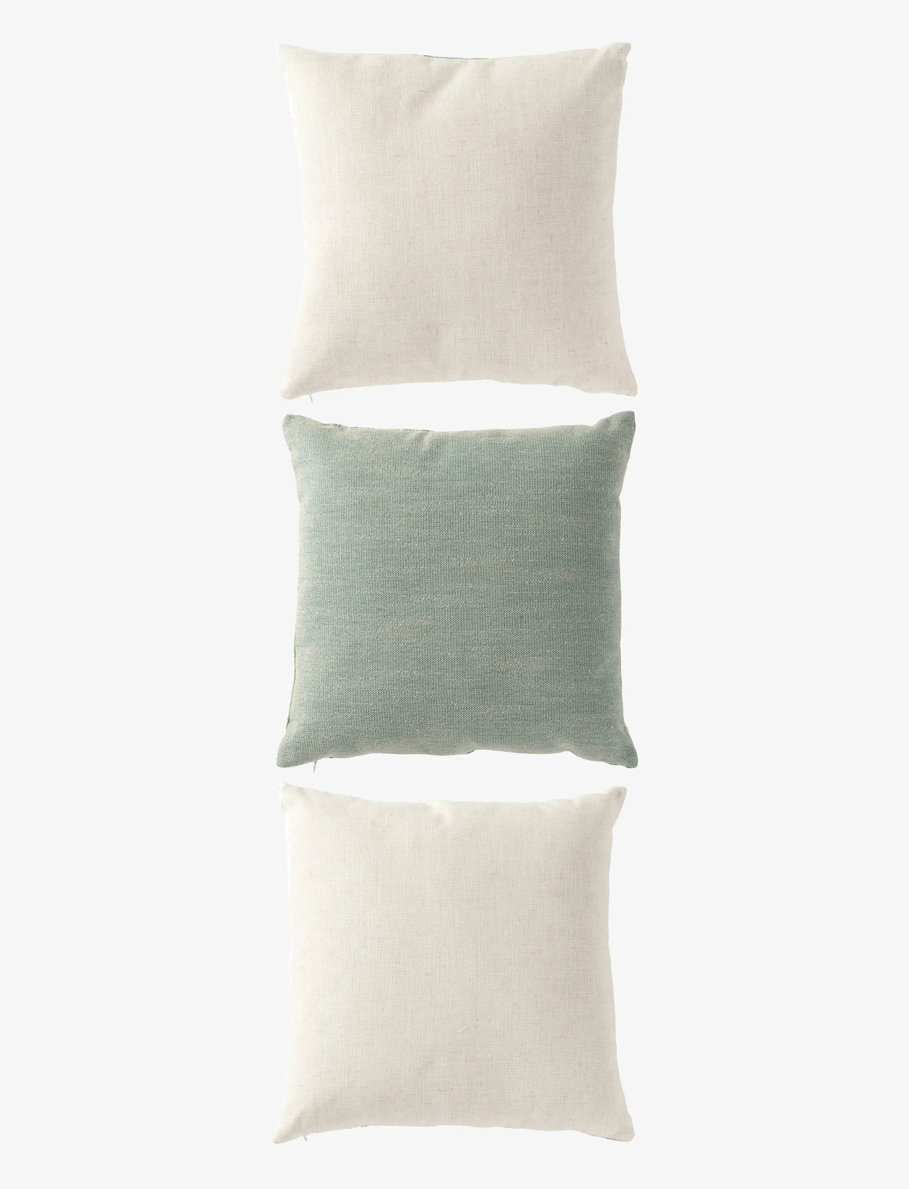 J-Line - S/3 CUSHION SQU POLYES GRN/BL - kissen - green - 2
