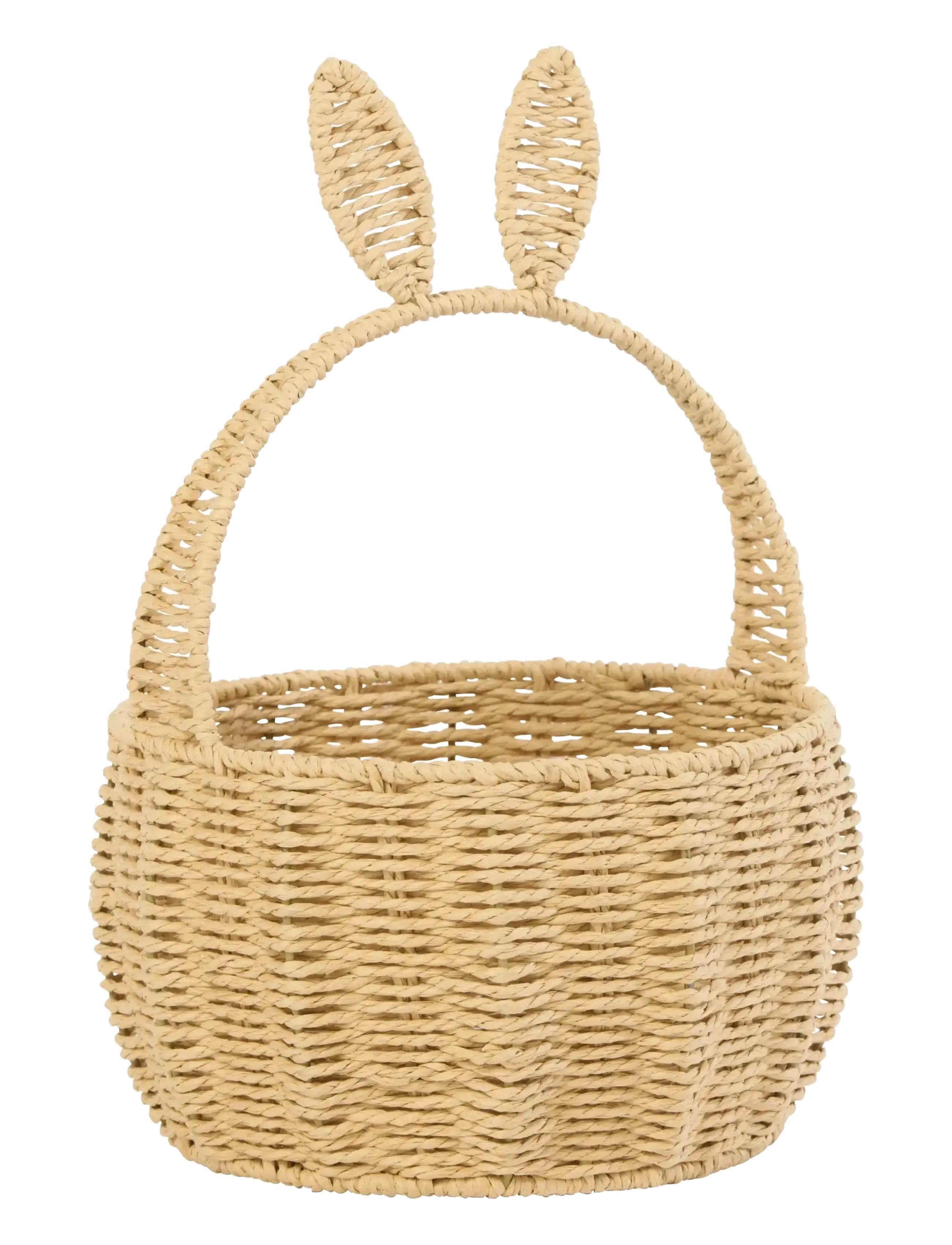 J-Line Basket Rabbit Iron/Paper Natural, One Size, Storage - Baskets, Kinder