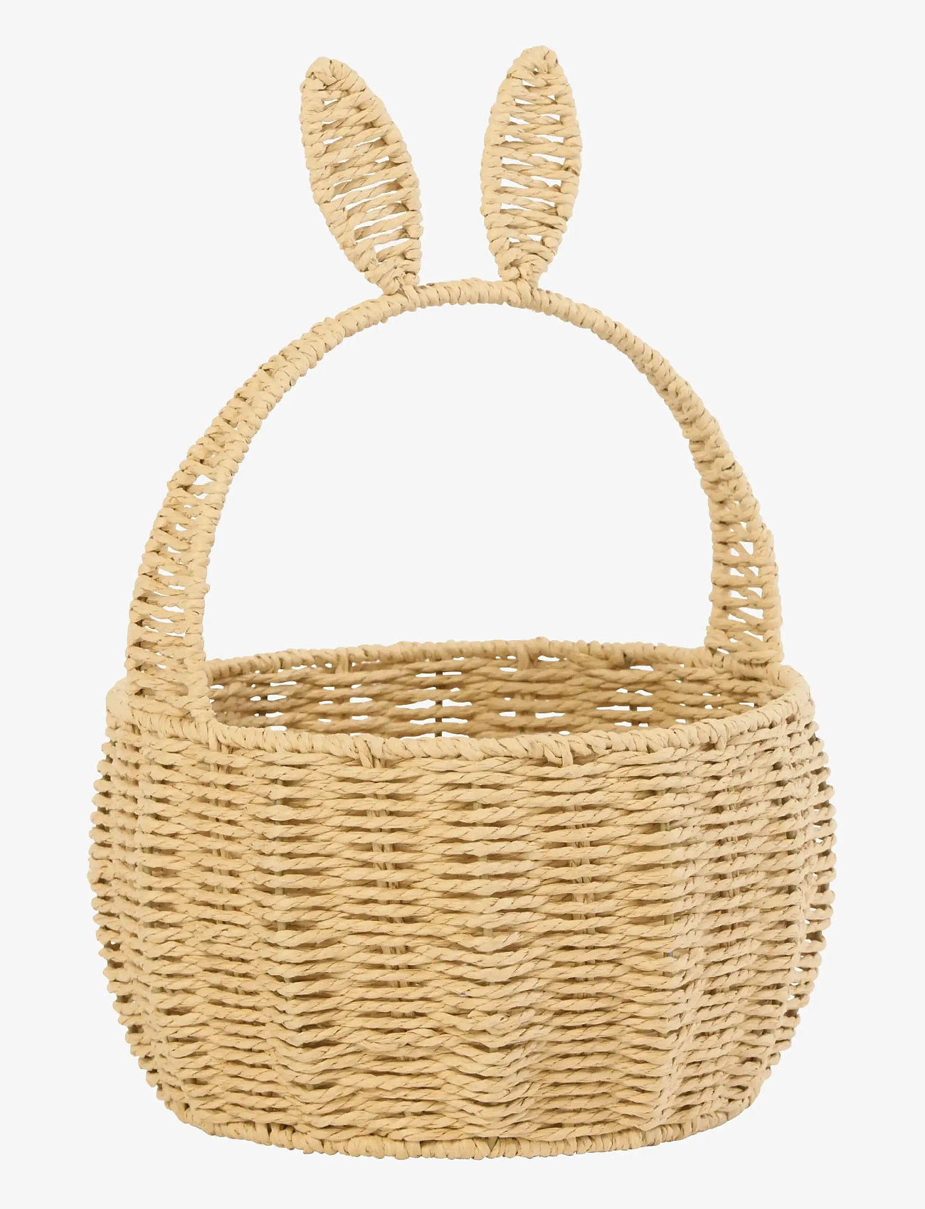 J-Line - BASKET RABBIT IRON/PAPER NATURAL - opbevaringskurve - nature - 0