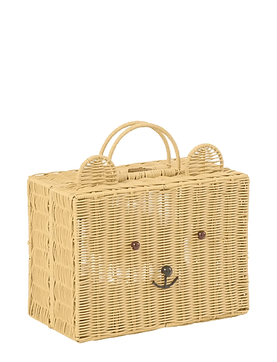 Basket Suitcase Synthetic Natural Small - Opbevaringskurve