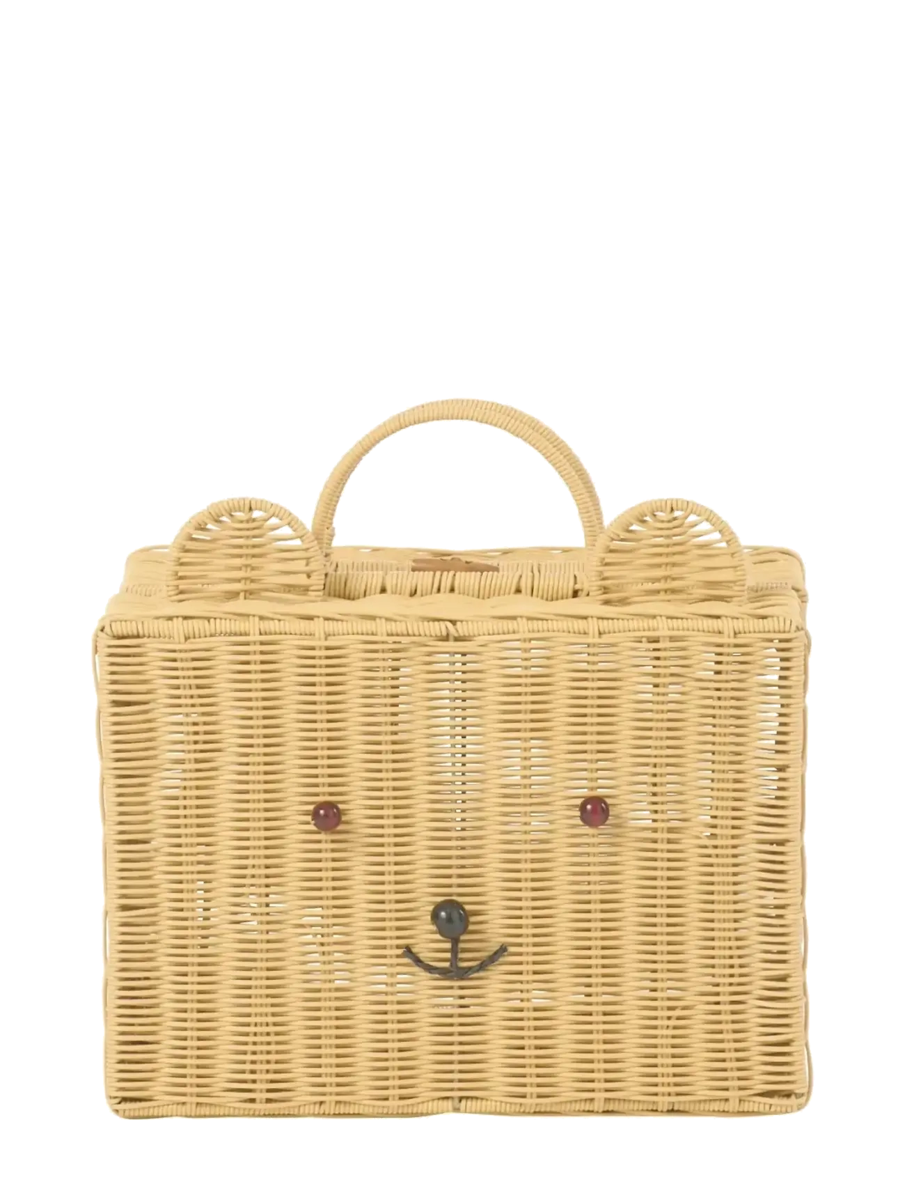 J-Line - BASKET SUITCASE SYNTHETIC NATURAL SMALL - opbergmanden - nature - 4