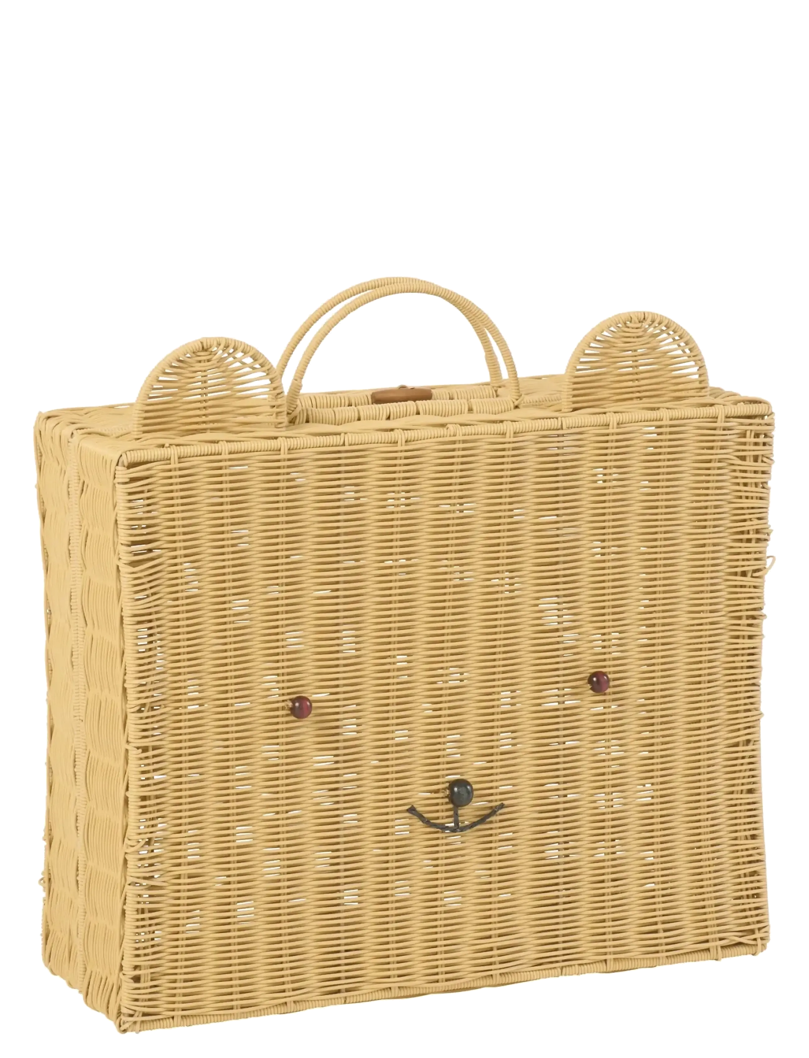 J-Line Basket Suitcase Synthetic Natural Large, One Size, Storage - Baskets, Kinder