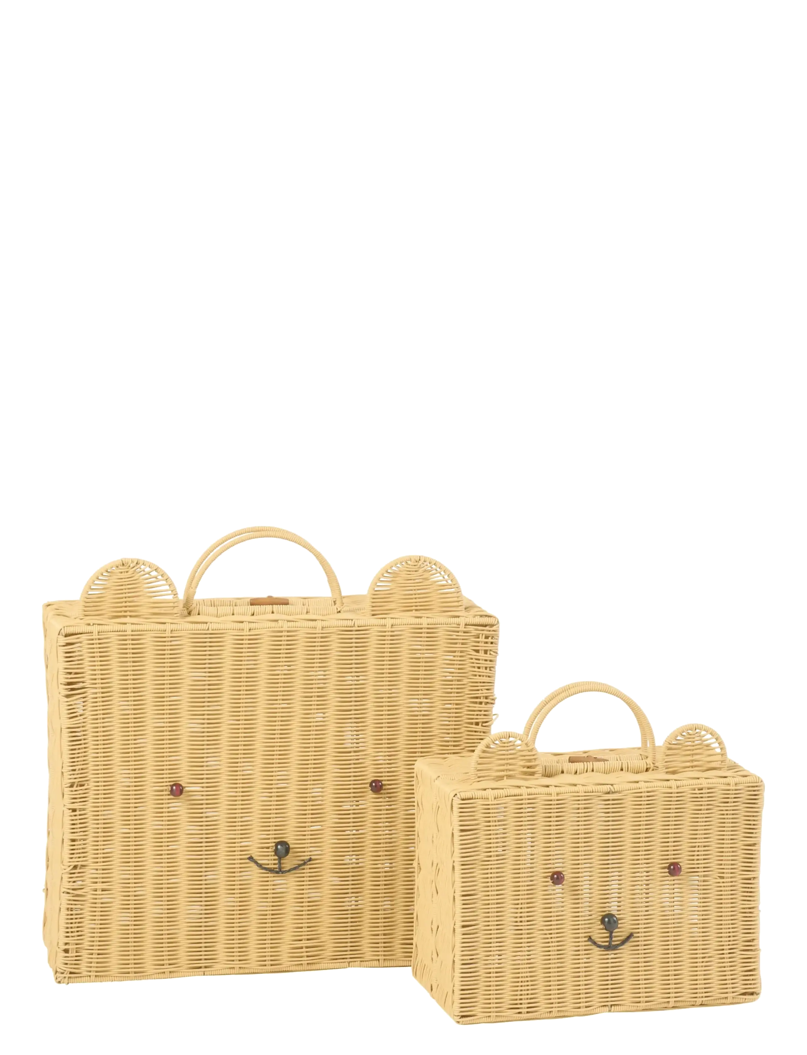 J-Line - BASKET SUITCASE SYNTHETIC NATURAL LARGE - aufbewahrungskörbe - nature - 5