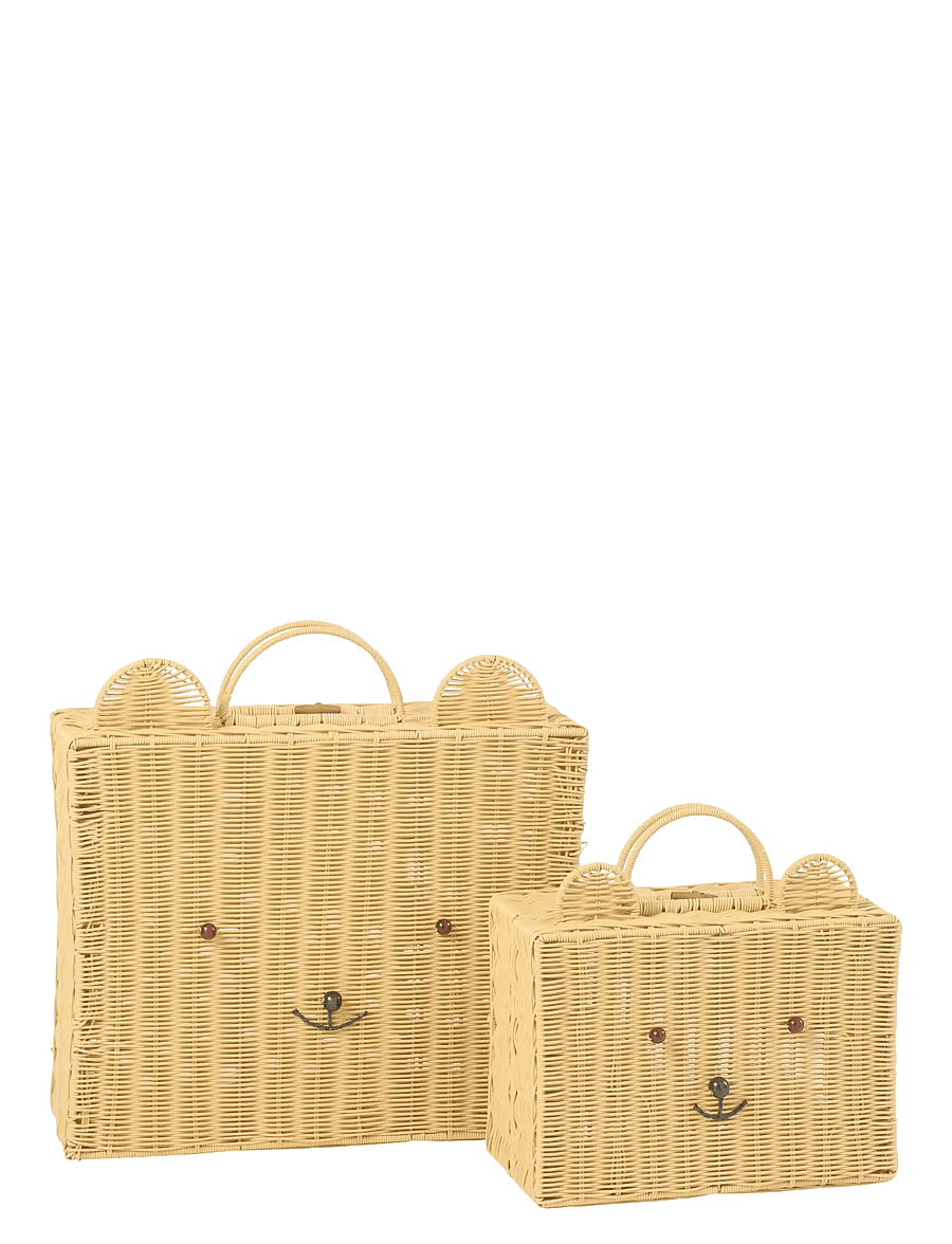J-Line - BASKET SUITCASE SYNTHETIC NATURAL LARGE - uzglabāšanas grozi - nature - 5