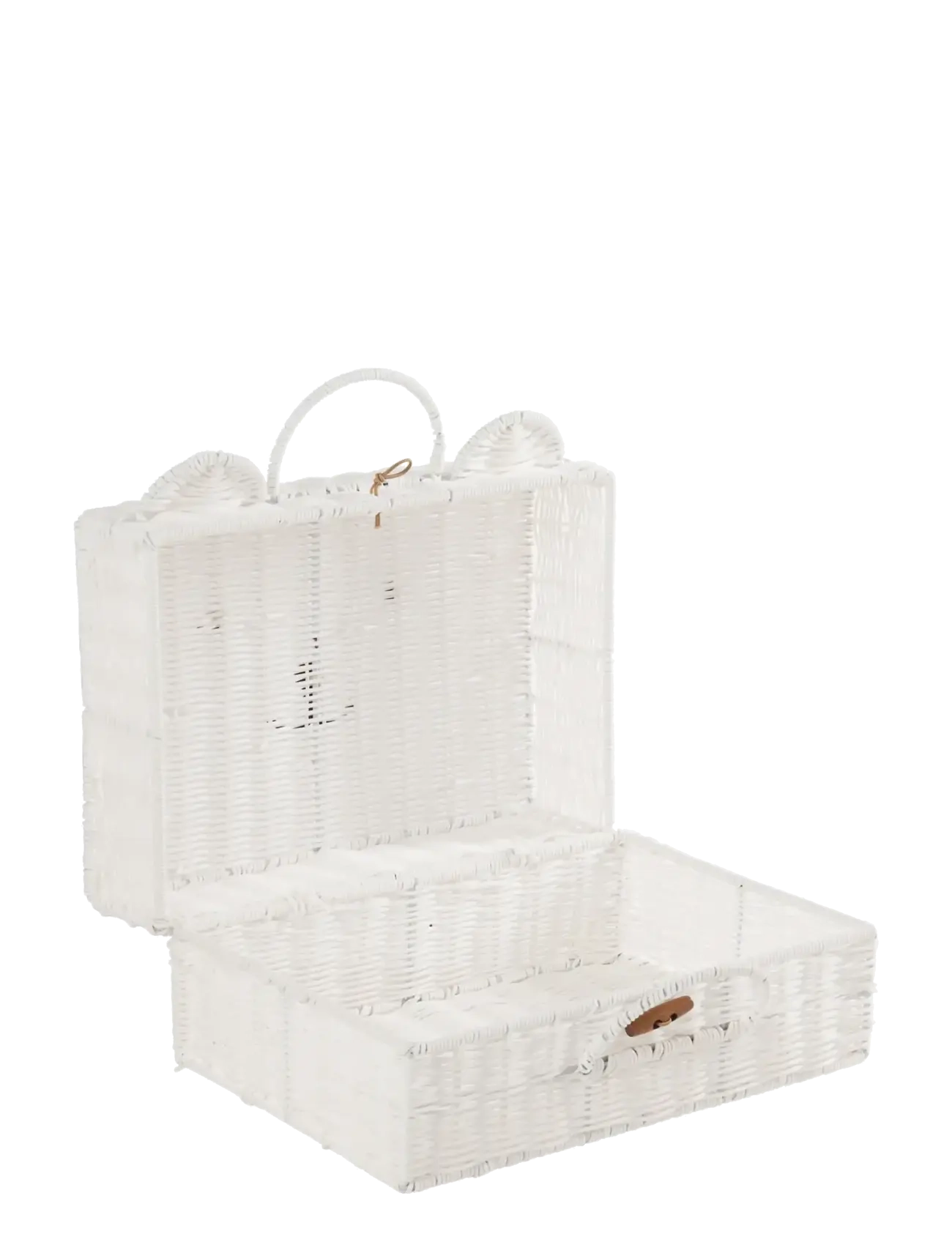 J-Line - BASKET SUITCASE SYNTHETIC WHITE SMALL - säilytyskorit - white - 2