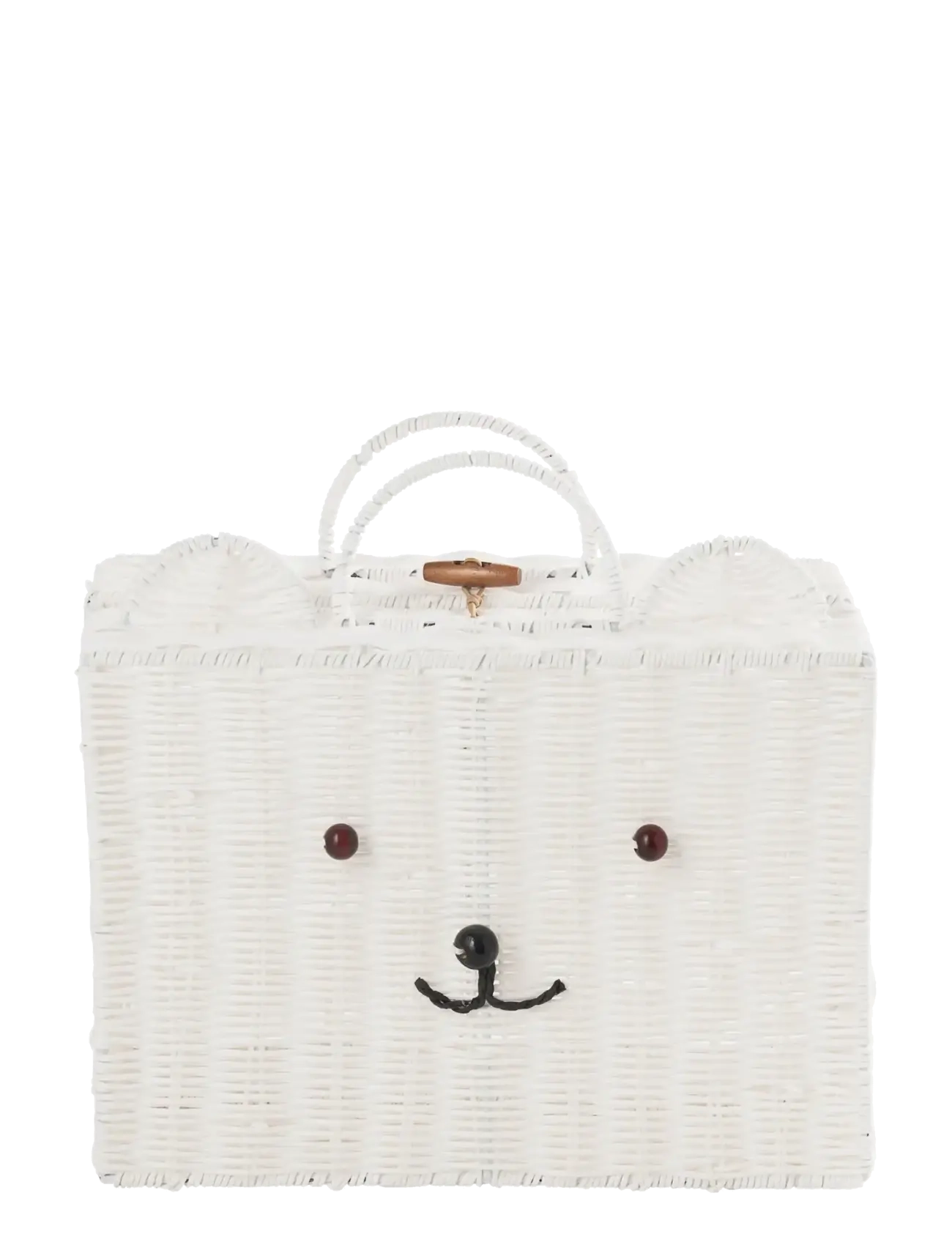 J-Line - BASKET SUITCASE SYNTHETIC WHITE SMALL - säilytyskorit - white - 4