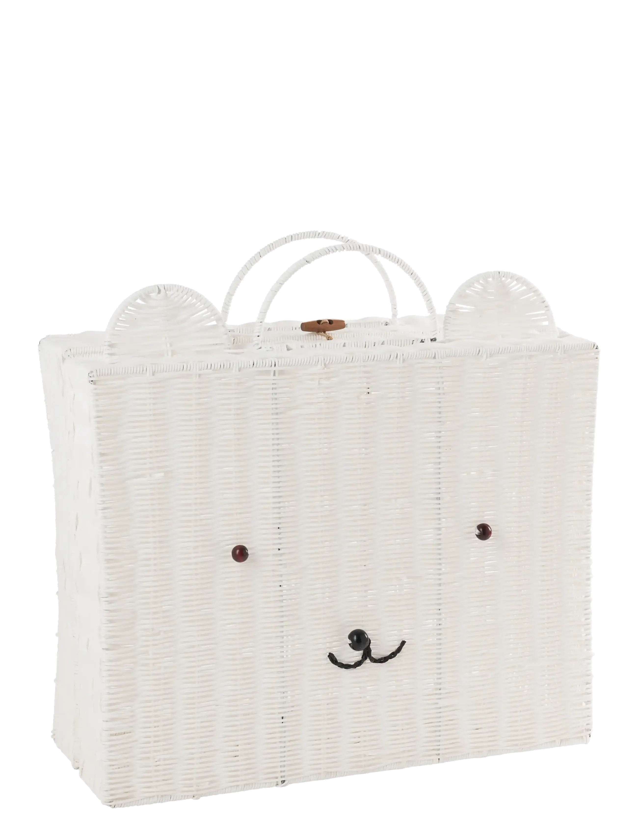 J-Line Basket Suitcase Synthetic White Large, One Size, Storage, Weiß - Storage Baskets, Kinder