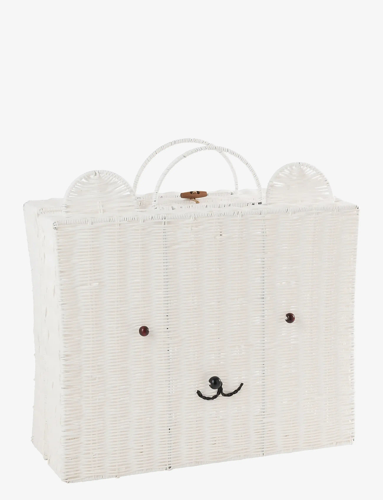 J-Line - BASKET SUITCASE SYNTHETIC WHITE LARGE - opbevaringskurve - white - 1