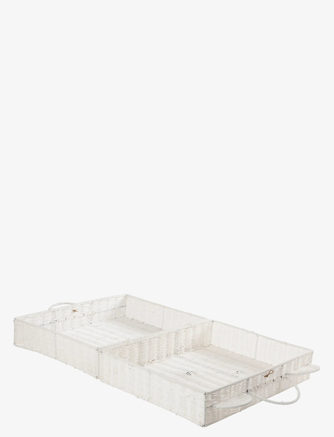 J-Line - BASKET SUITCASE SYNTHETIC WHITE LARGE - opbevaringskurve - white - 3