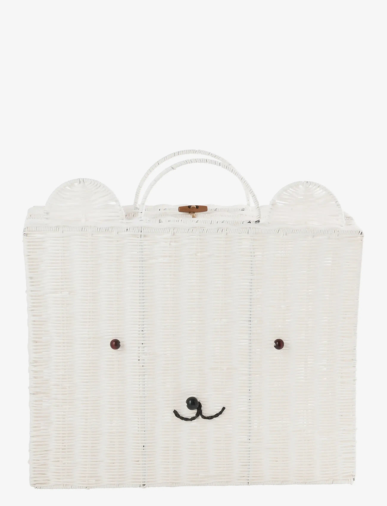 J-Line - BASKET SUITCASE SYNTHETIC WHITE LARGE - opbevaringskurve - white - 4