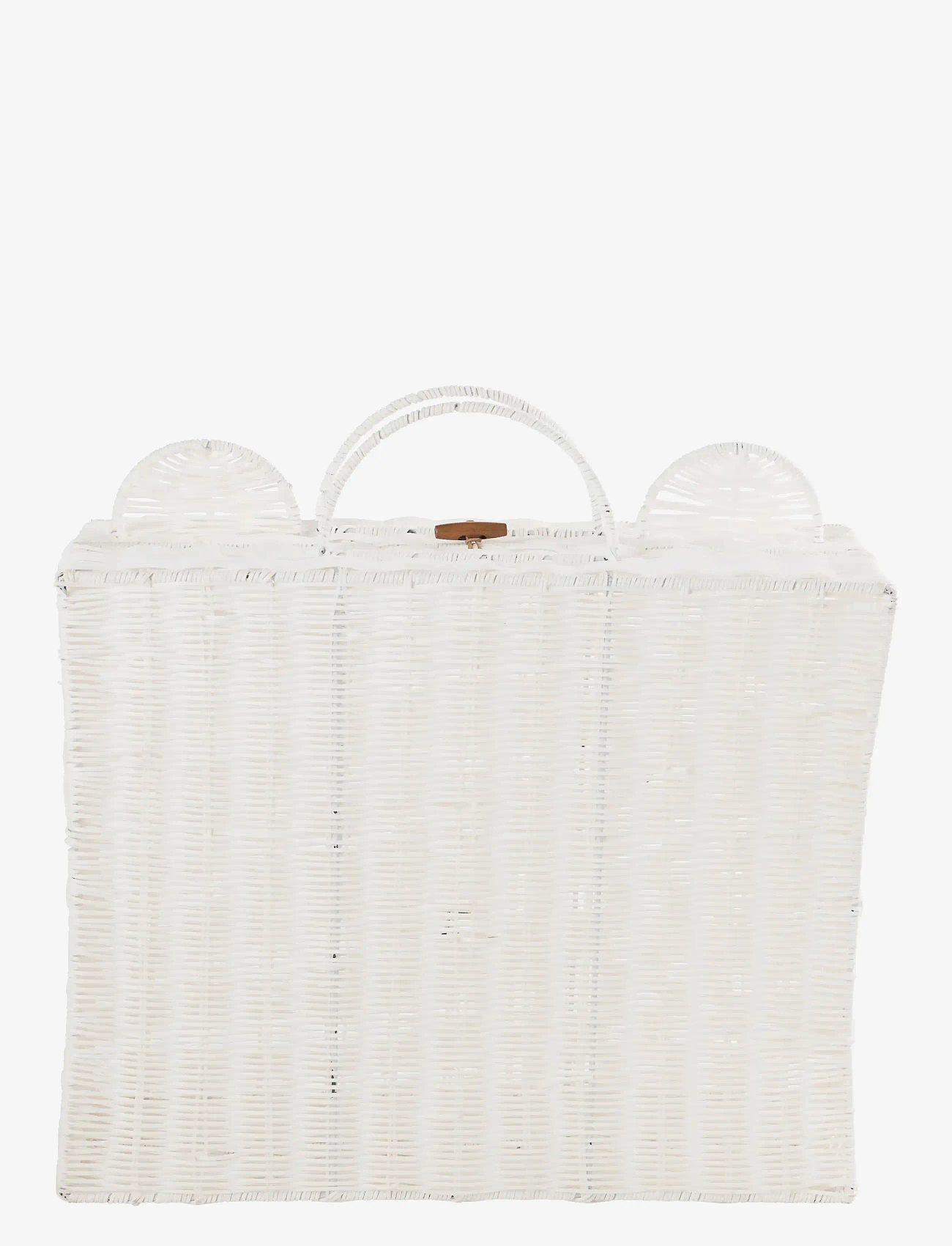 J-Line - BASKET SUITCASE SYNTHETIC WHITE LARGE - opbevaringskurve - white - 5