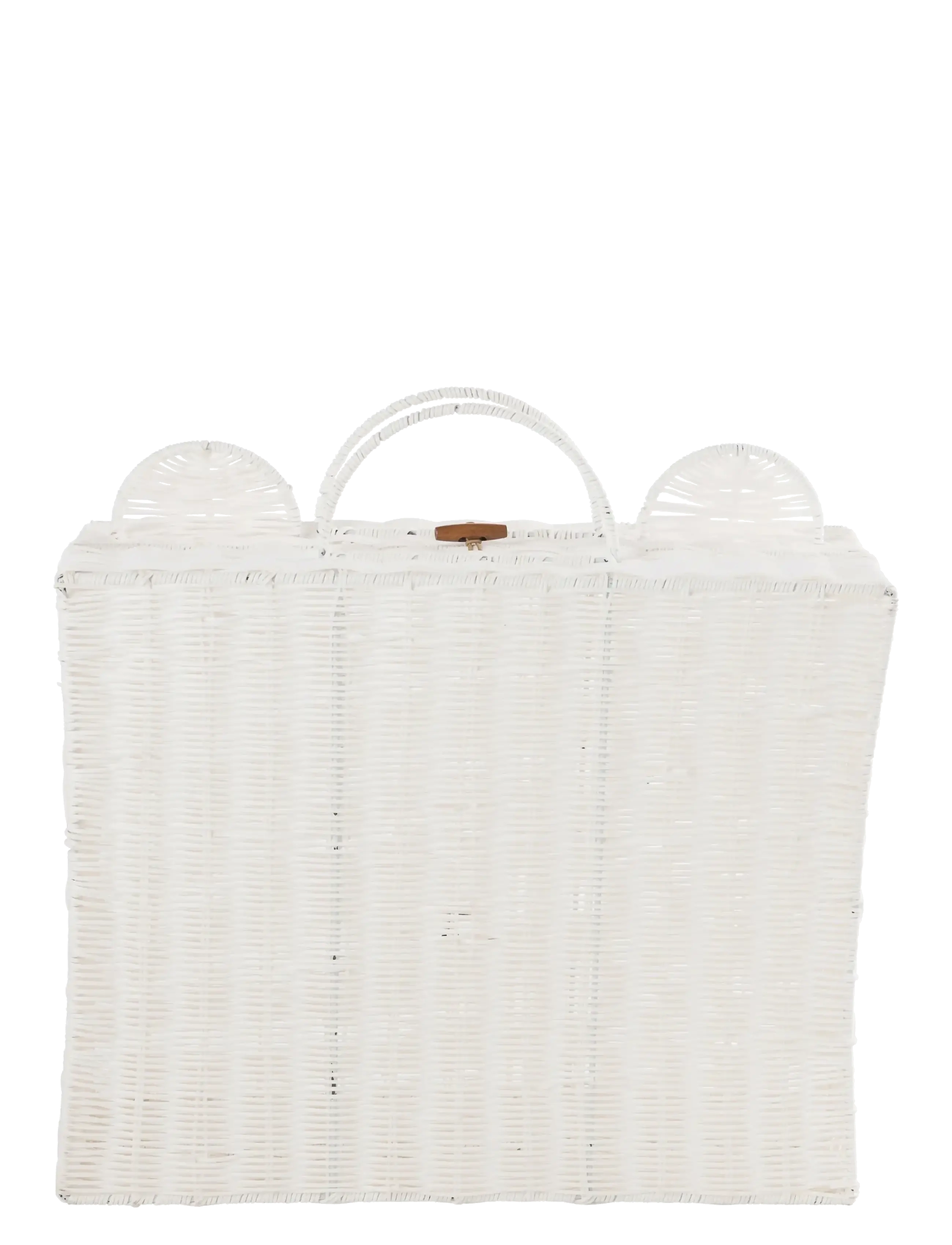J-Line - BASKET SUITCASE SYNTHETIC WHITE LARGE - oppbevaringskurver - white - 5