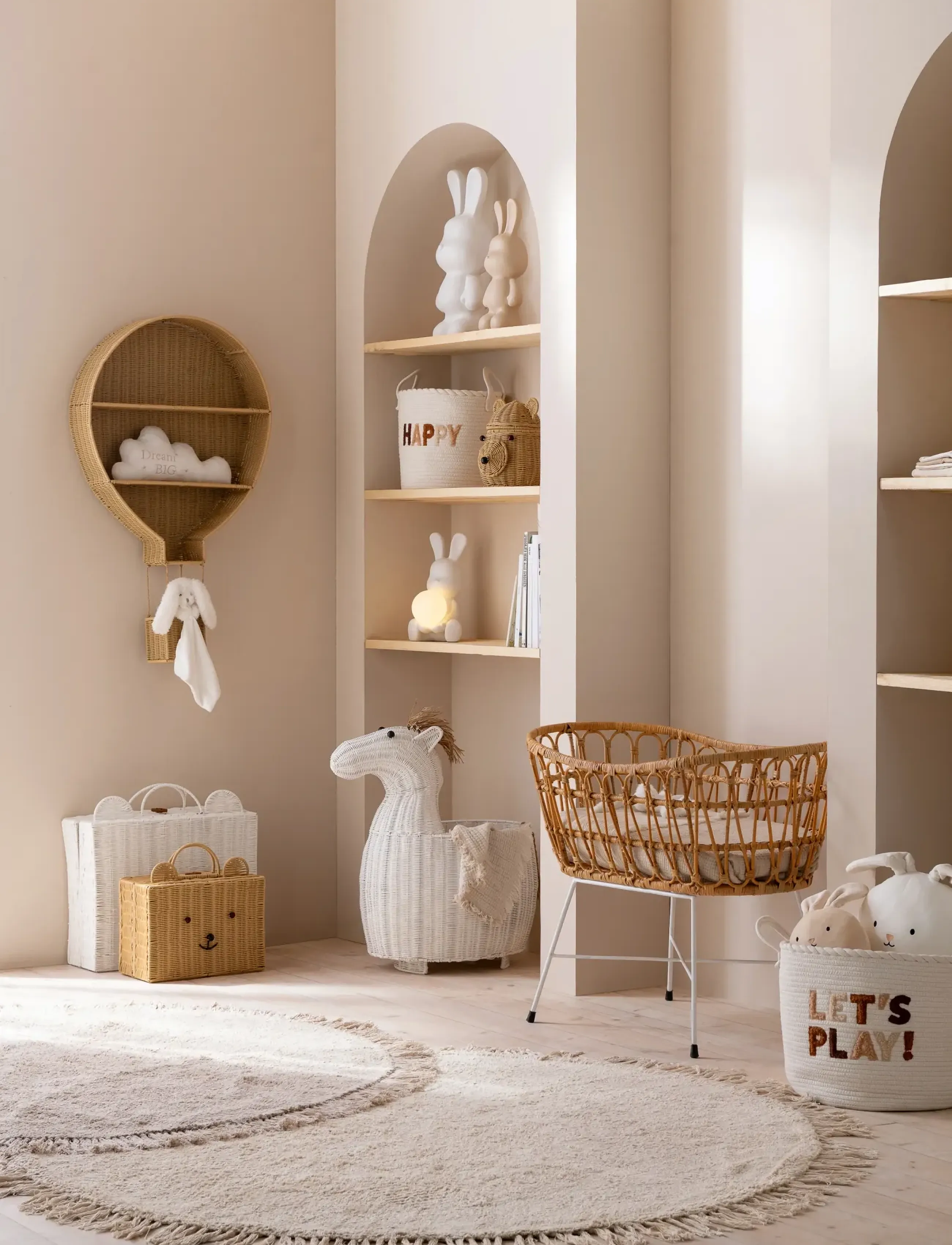 J-Line Wall Shelf Air Balloon Synthetic Natural, One Size, Furniture - Shelves, Kinder