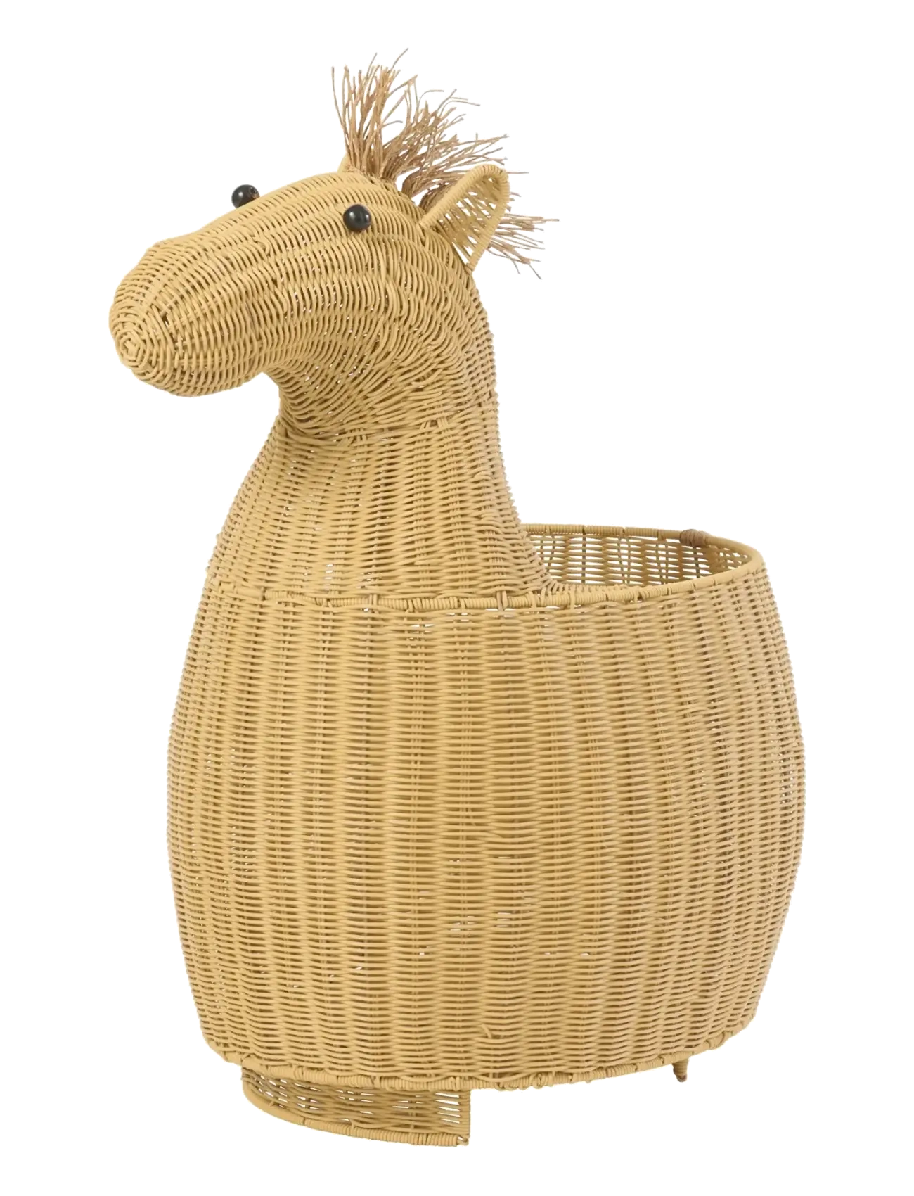 J-Line Basket Horse Synthetic Natural, Opbevaringskurv, Str: ONE SIZE