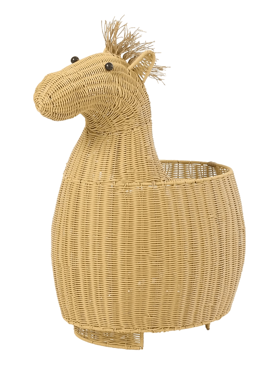 J-Line - BASKET HORSE SYNTHETIC NATURAL - aufbewahrungskörbe - nature - 1
