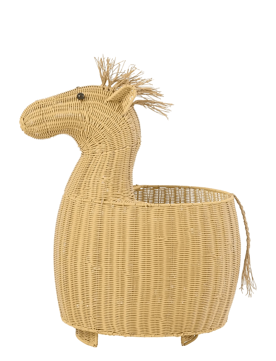 J-Line - BASKET HORSE SYNTHETIC NATURAL - aufbewahrungskörbe - nature - 2