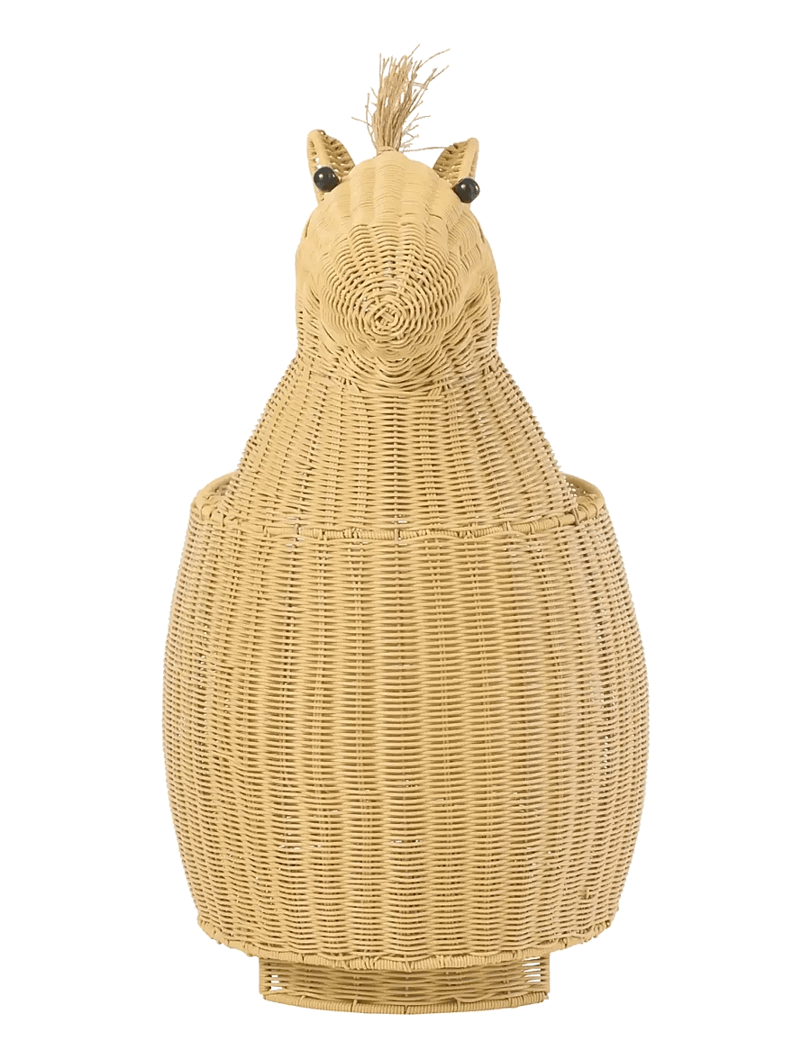 J-Line - BASKET HORSE SYNTHETIC NATURAL - aufbewahrungskörbe - nature - 3