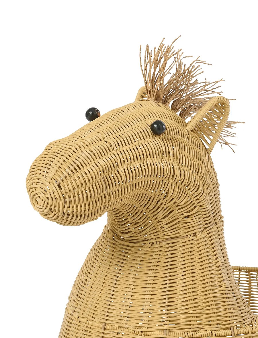 J-Line - BASKET HORSE SYNTHETIC NATURAL - aufbewahrungskörbe - nature - 5