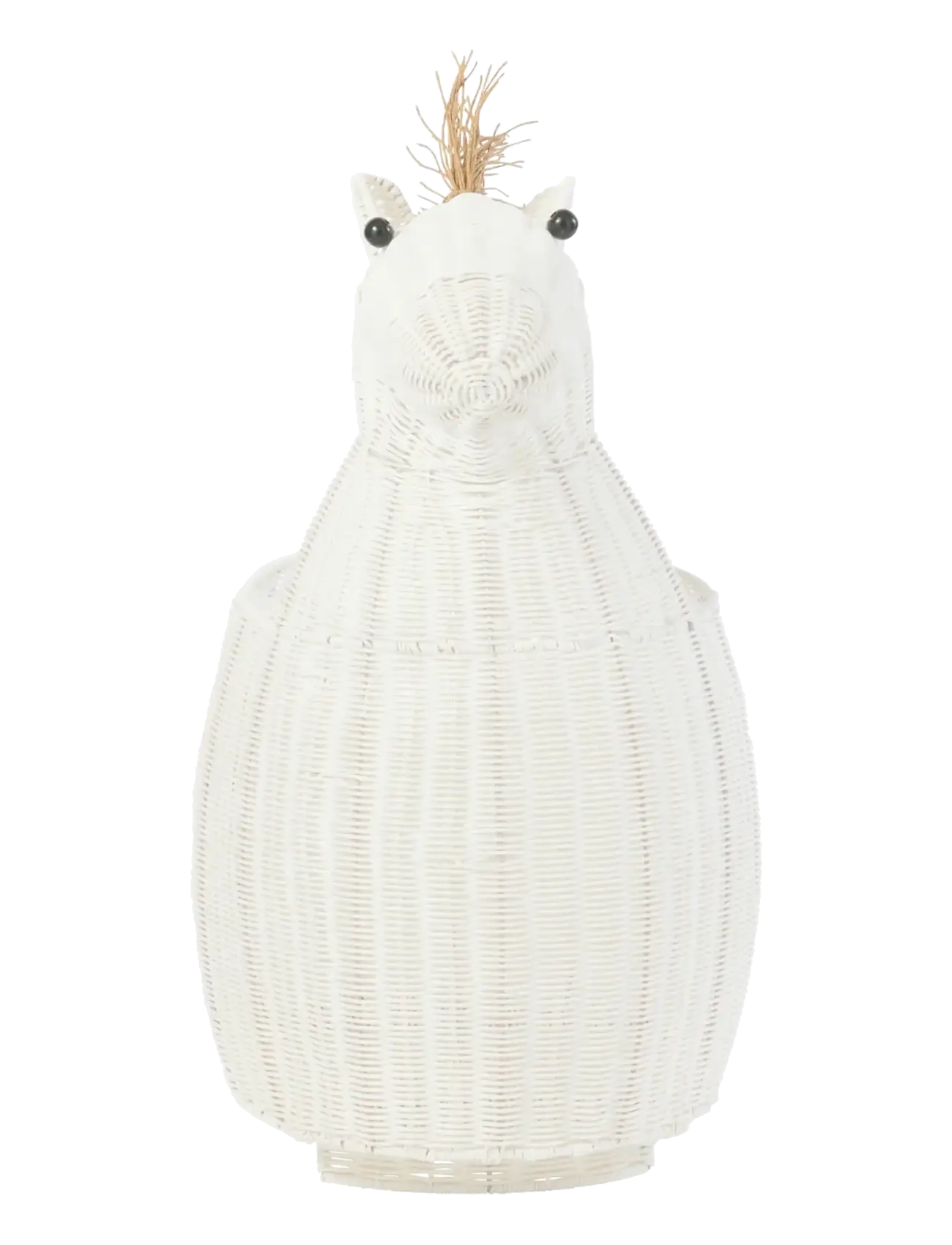 J-Line - BASKET HORSE SYNTHETIC WHITE - opbevaringskurve - white - 3