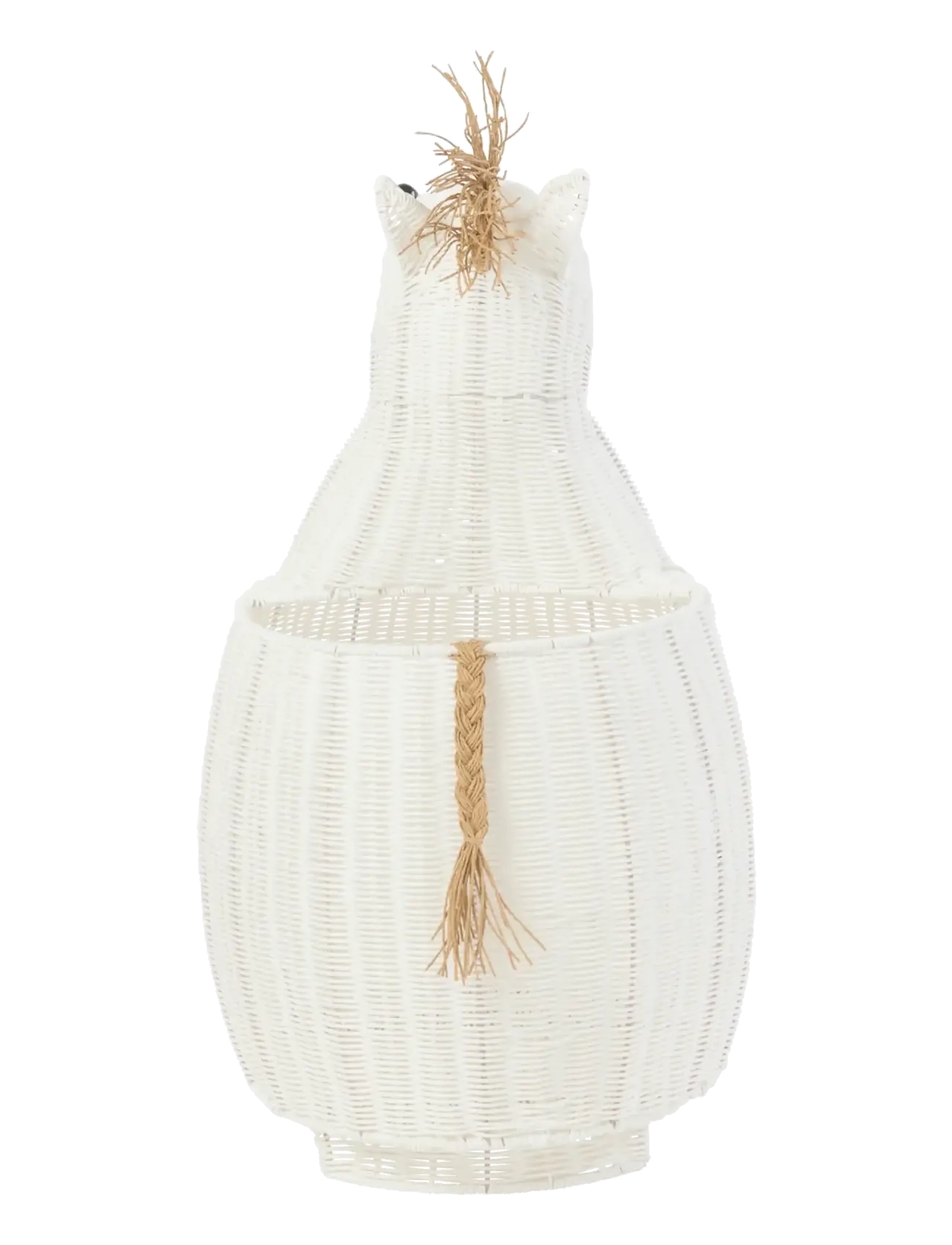 J-Line - BASKET HORSE SYNTHETIC WHITE - opbevaringskurve - white - 4