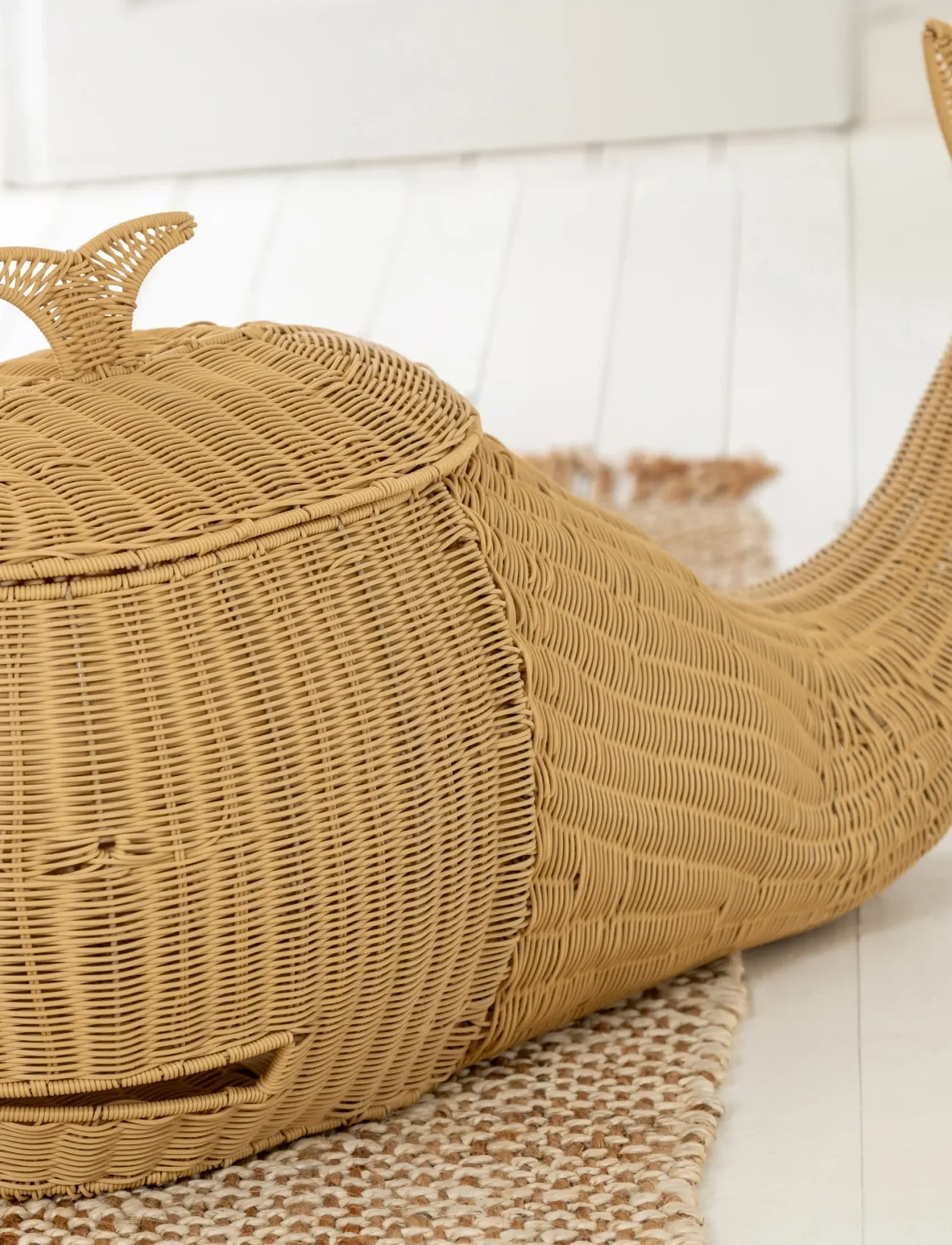 J-Line Basket Whale Synthetic Natural, One Size, Storage - Baskets, Kinder