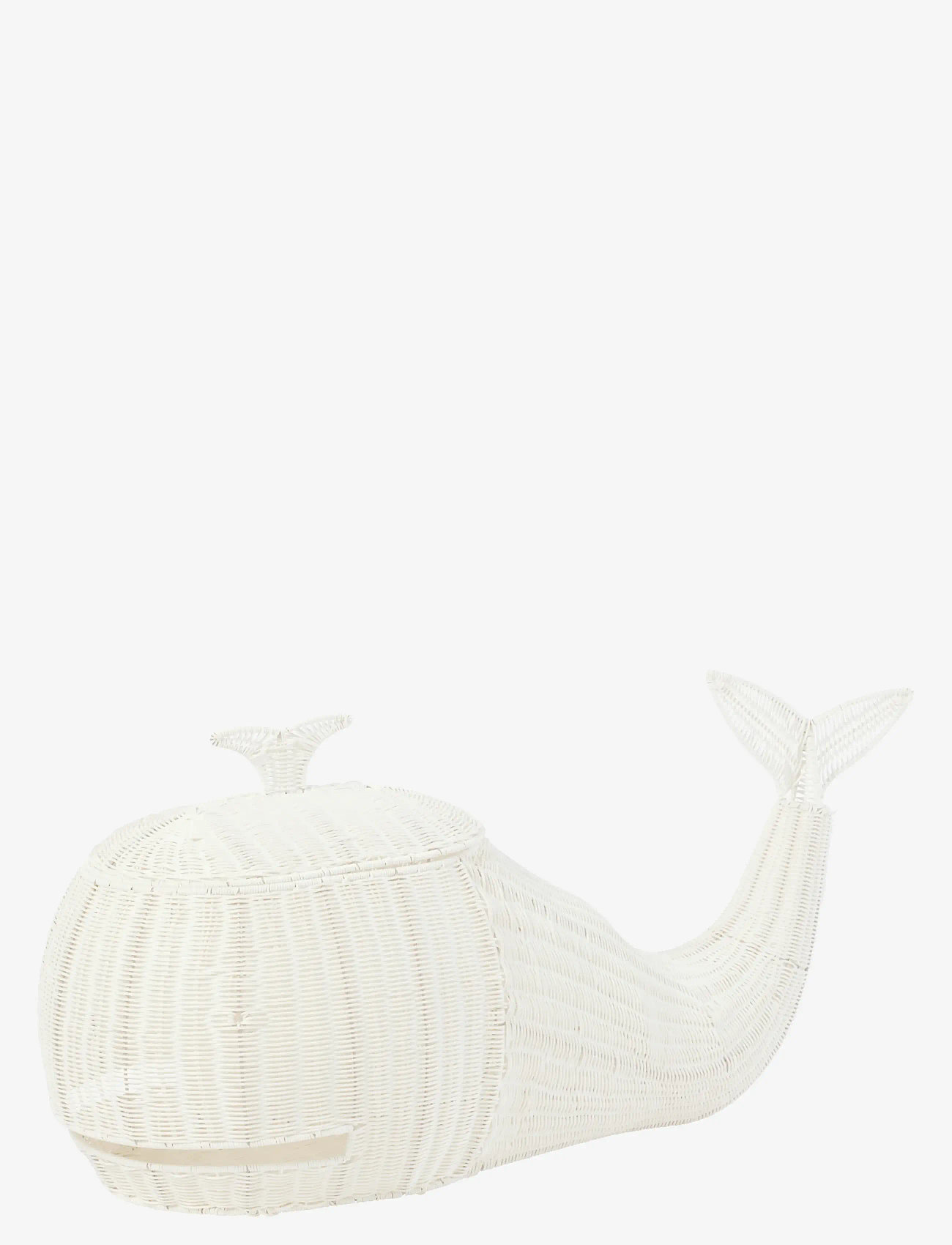 J-Line - BASKET WHALE SYNTHETIC WHITE - opbevaringskurve - white - 0