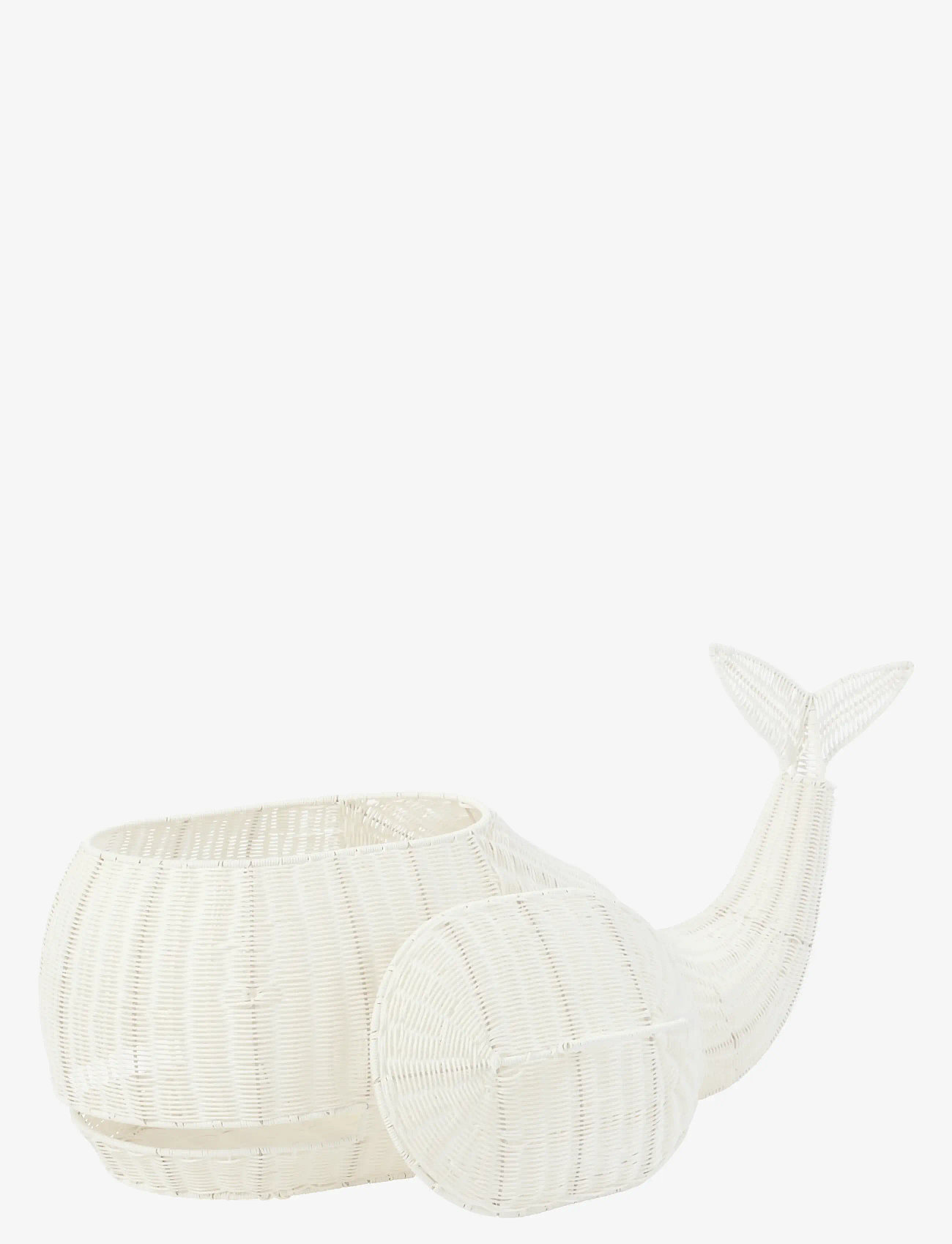 J-Line - BASKET WHALE SYNTHETIC WHITE - opbevaringskurve - white - 1