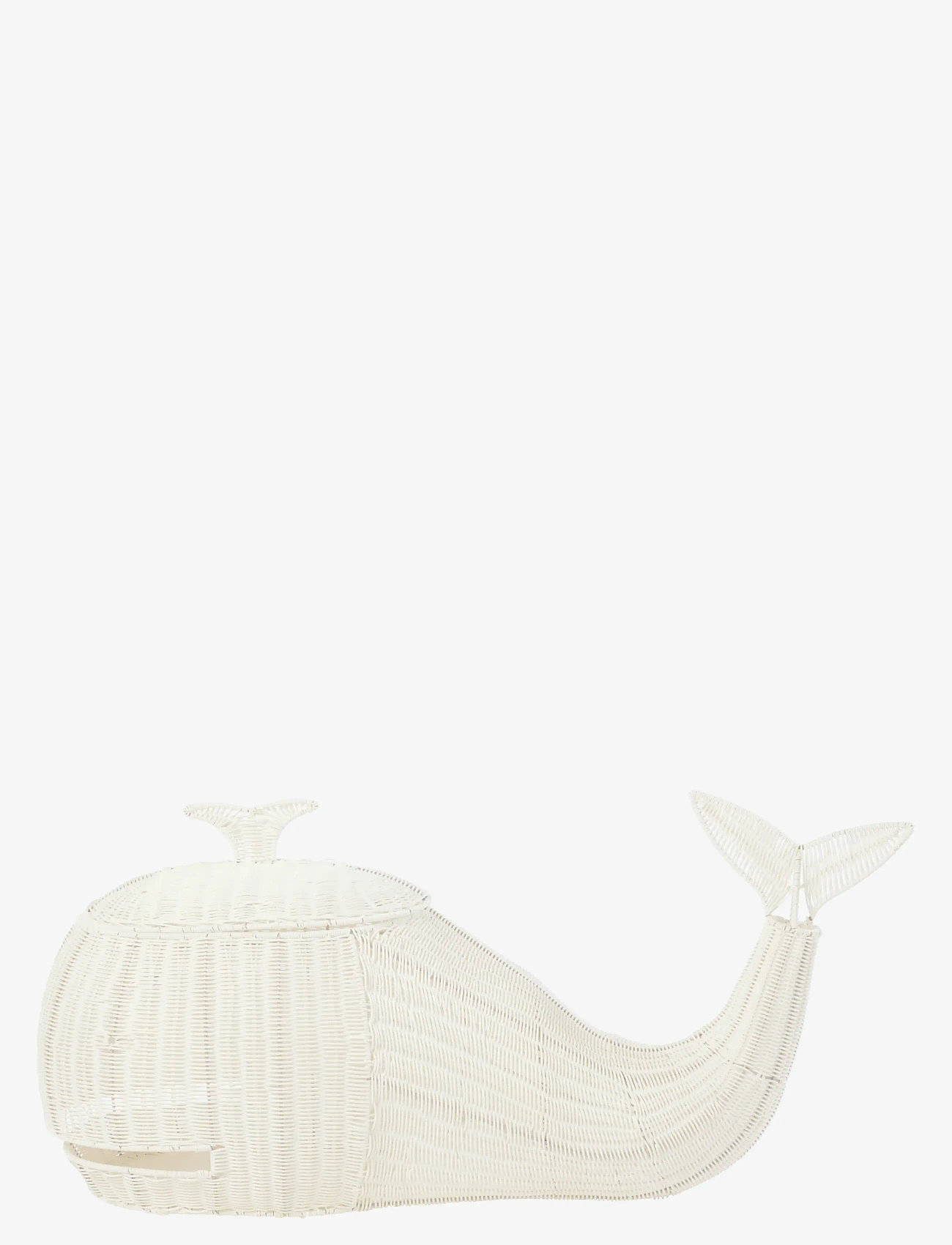 J-Line - BASKET WHALE SYNTHETIC WHITE - opbevaringskurve - white - 2