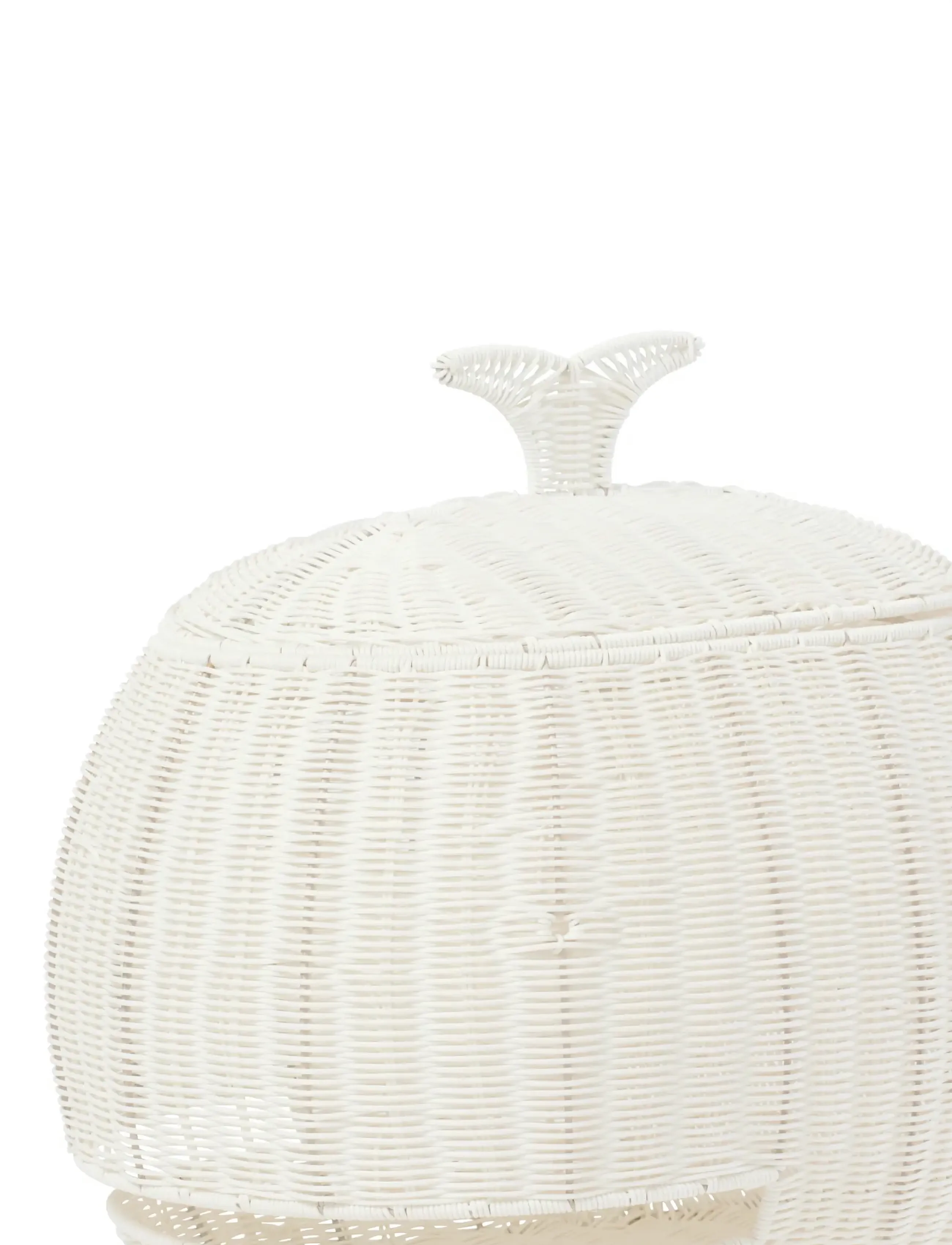 J-Line - BASKET WHALE SYNTHETIC WHITE - storage baskets - white - 5