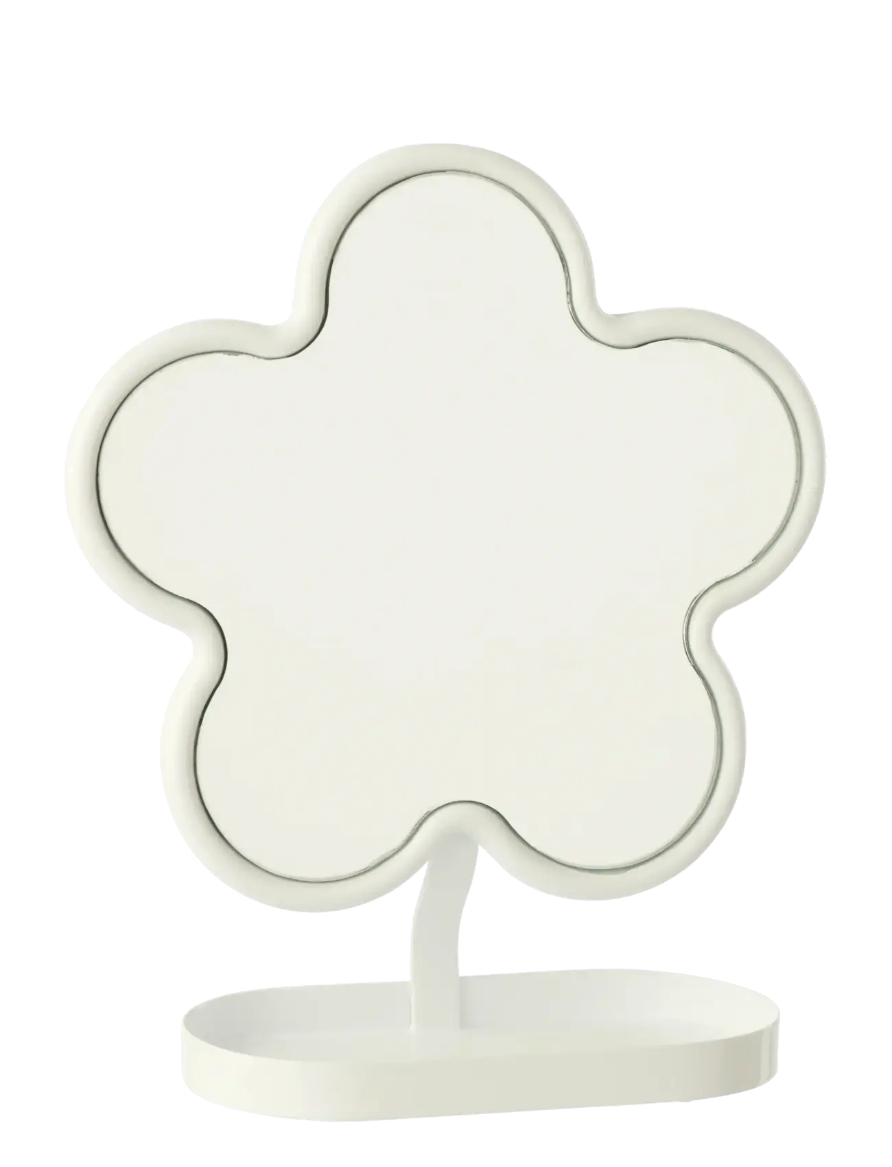 J-Line Table Mirror Flower Iron White, Badeværelsesspejl, Hvid, Str: ONE SIZE