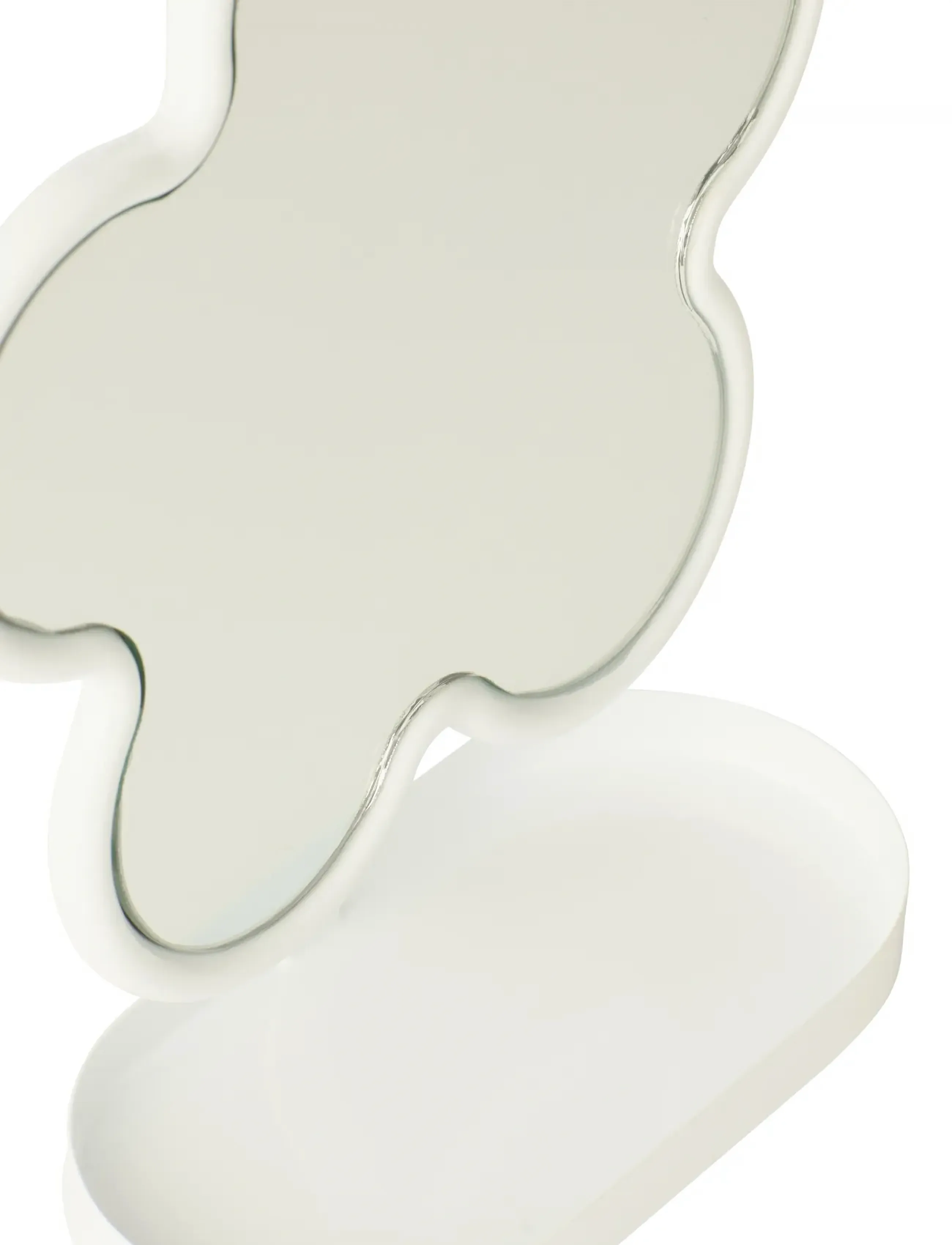 J-Line - TABLE MIRROR FLOWER IRON WHITE - decoratieve accessoires - white - 2