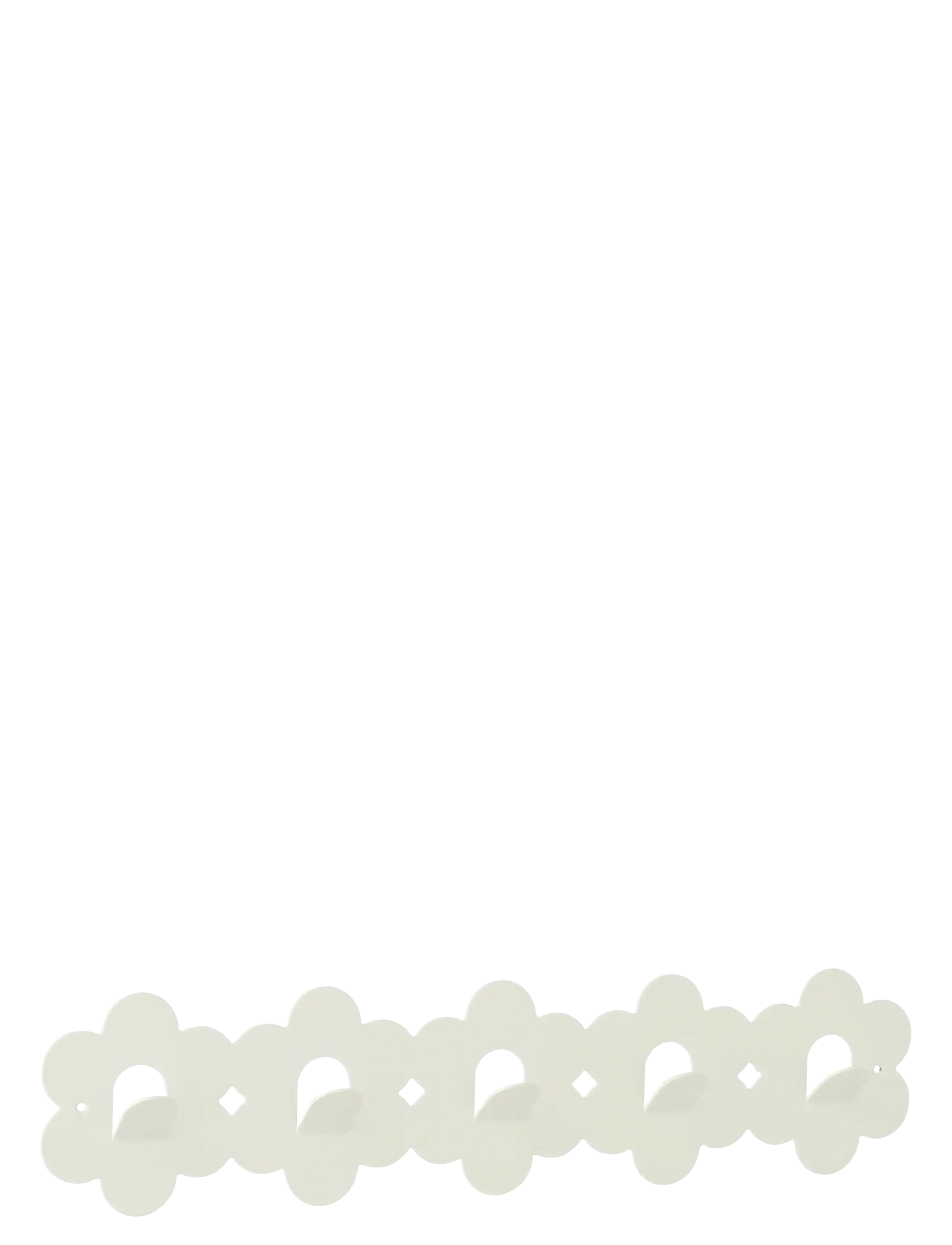 J-Line Coat Rack Flower Iron White, Krog og bøjle, Hvid, Str: ONE SIZE