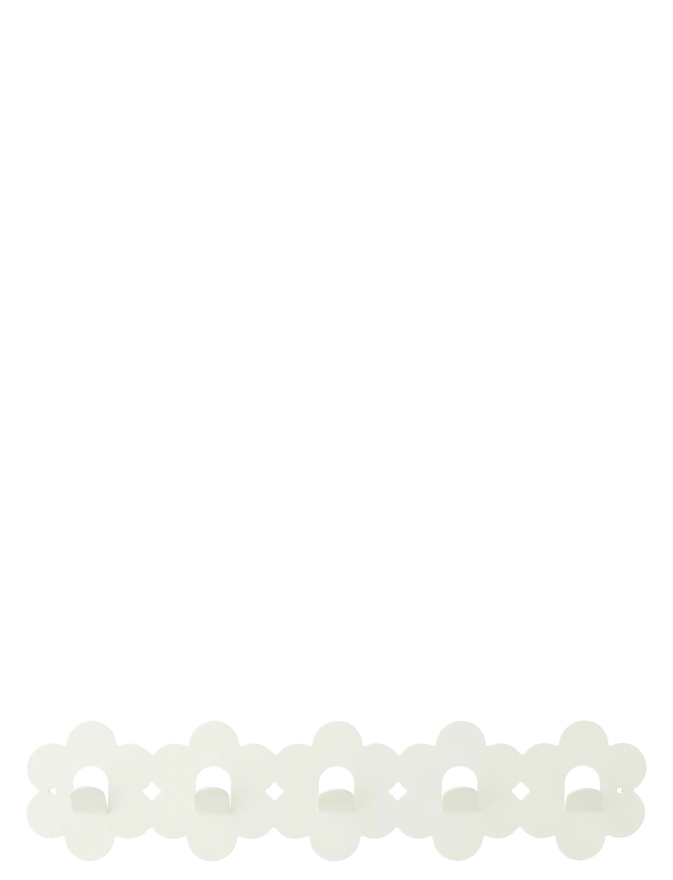 J-Line - COAT RACK FLOWER IRON WHITE - haken und aufhänger - white - 2