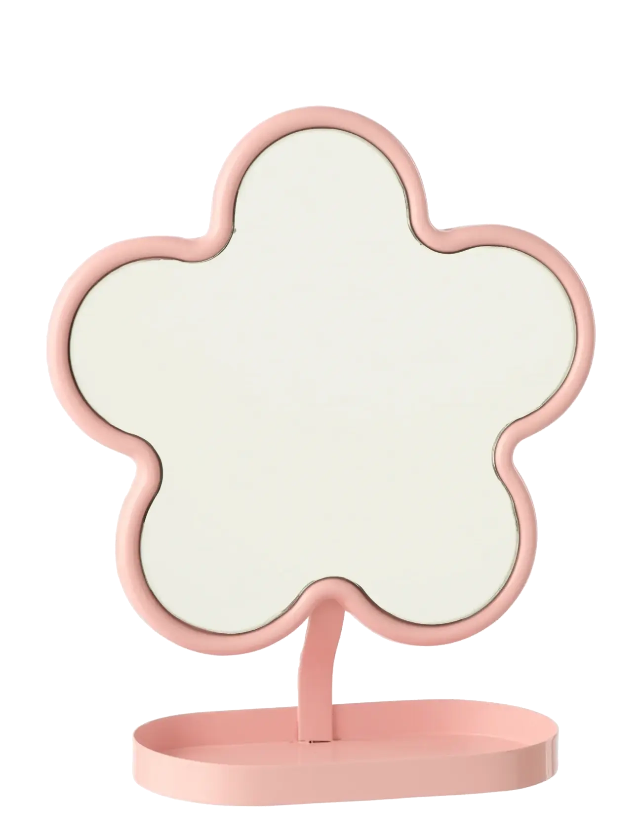 J-Line Table Mirror Flower Iron Light Pink, One Size, Pink, Børneindretning > Dekorationstilbehør-Detaljer, Børn