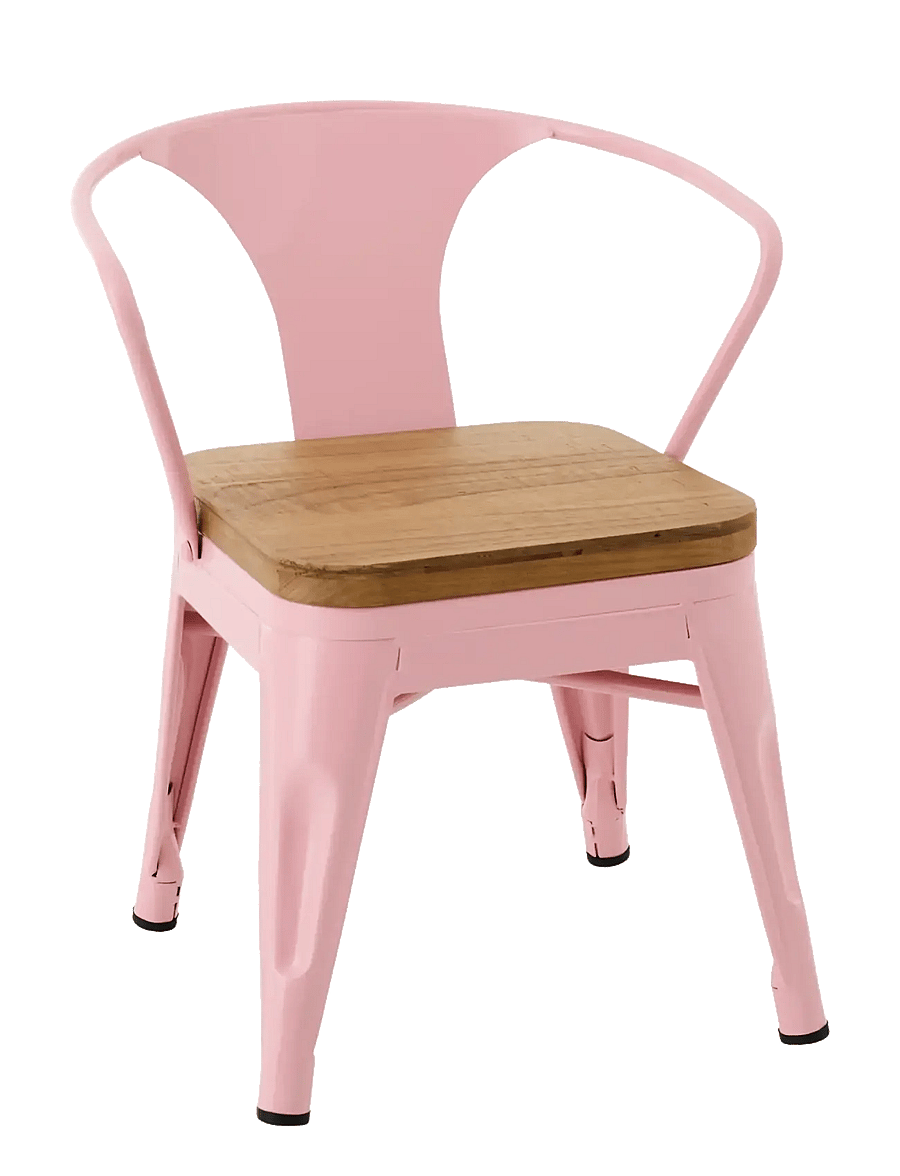 J-Line - KIDS CHAIR EVI IRON/PLYWOOD LIGHT PINK - chaises et tabourets - pink - 1