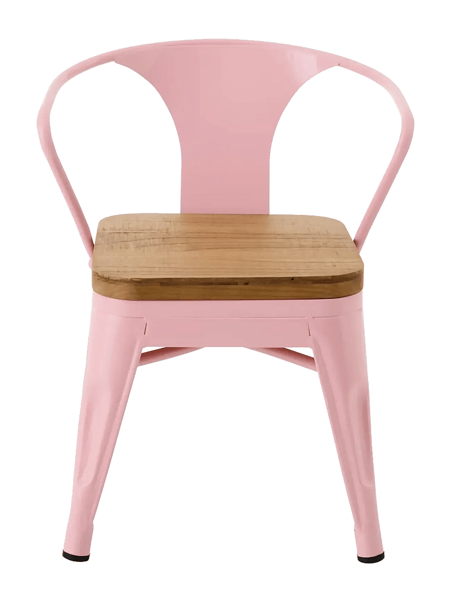 J-Line - KIDS CHAIR EVI IRON/PLYWOOD LIGHT PINK - chaises et tabourets - pink - 2