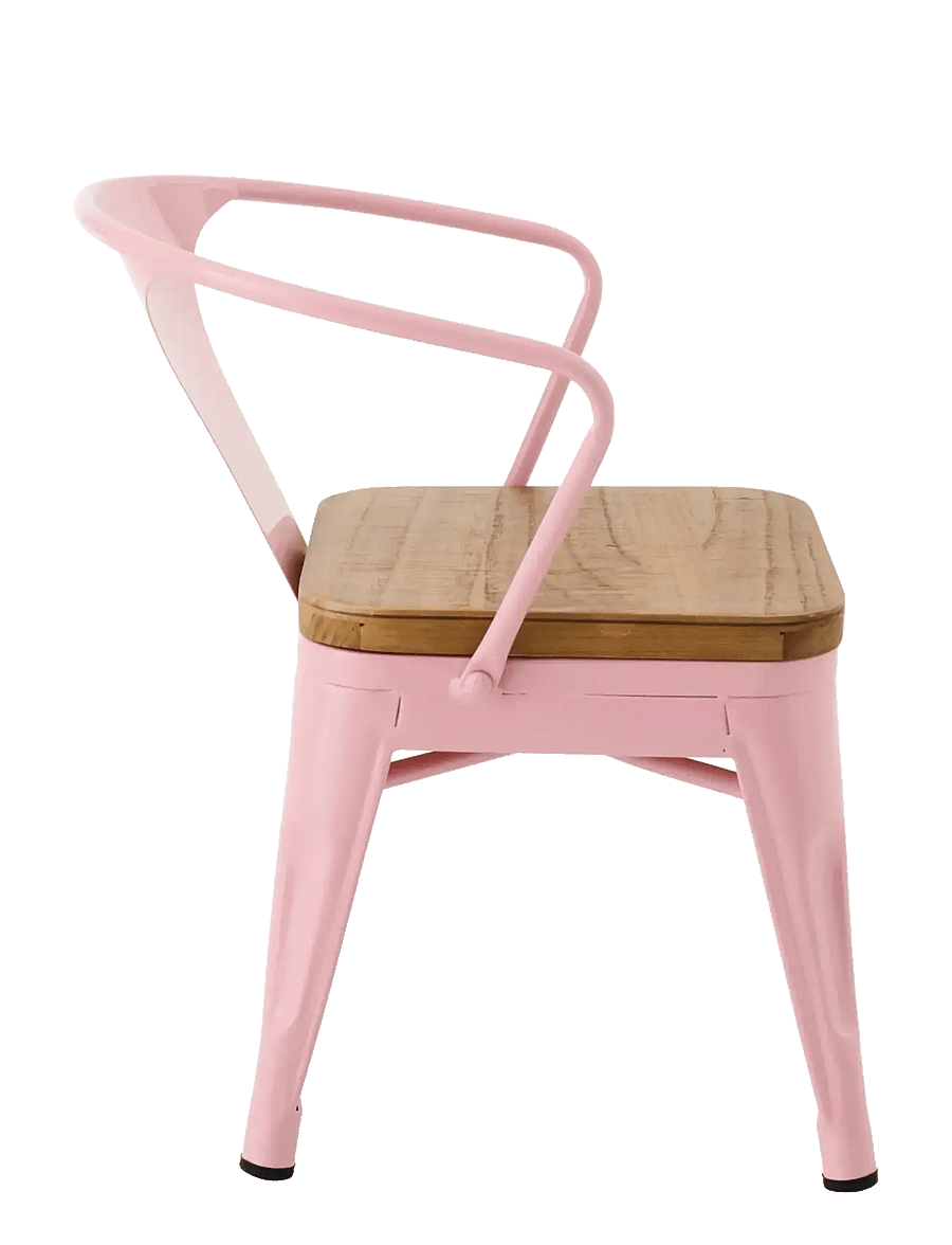 J-Line - KIDS CHAIR EVI IRON/PLYWOOD LIGHT PINK - chaises et tabourets - pink - 3