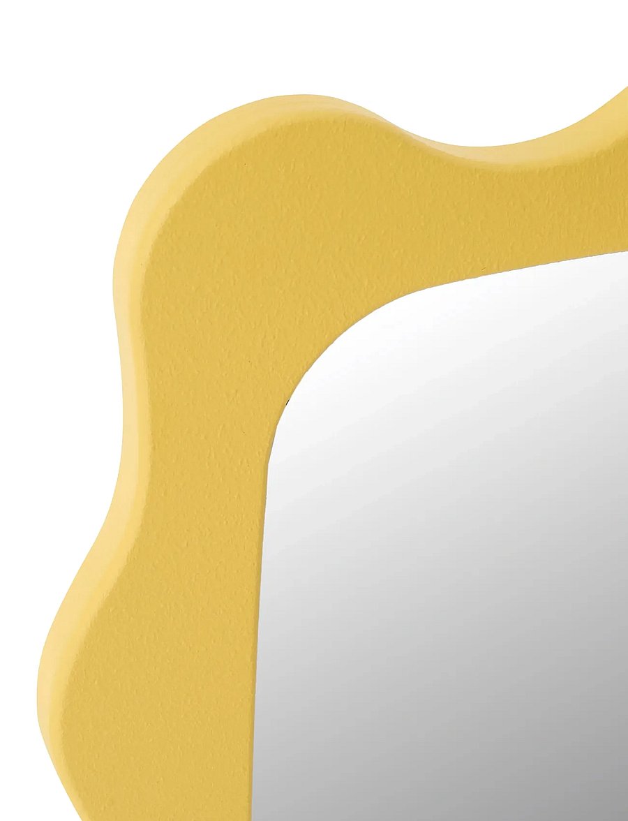 J-Line Wall Mirror Waves Mdf Yellow (Yellow) - 114 € | Boozt.com